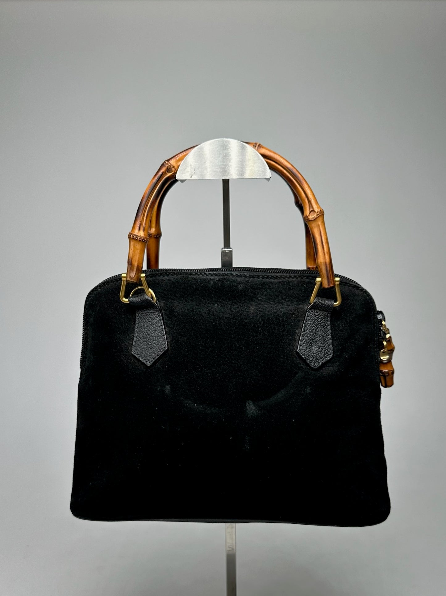 Vintage Gucci Suede Leather bag black