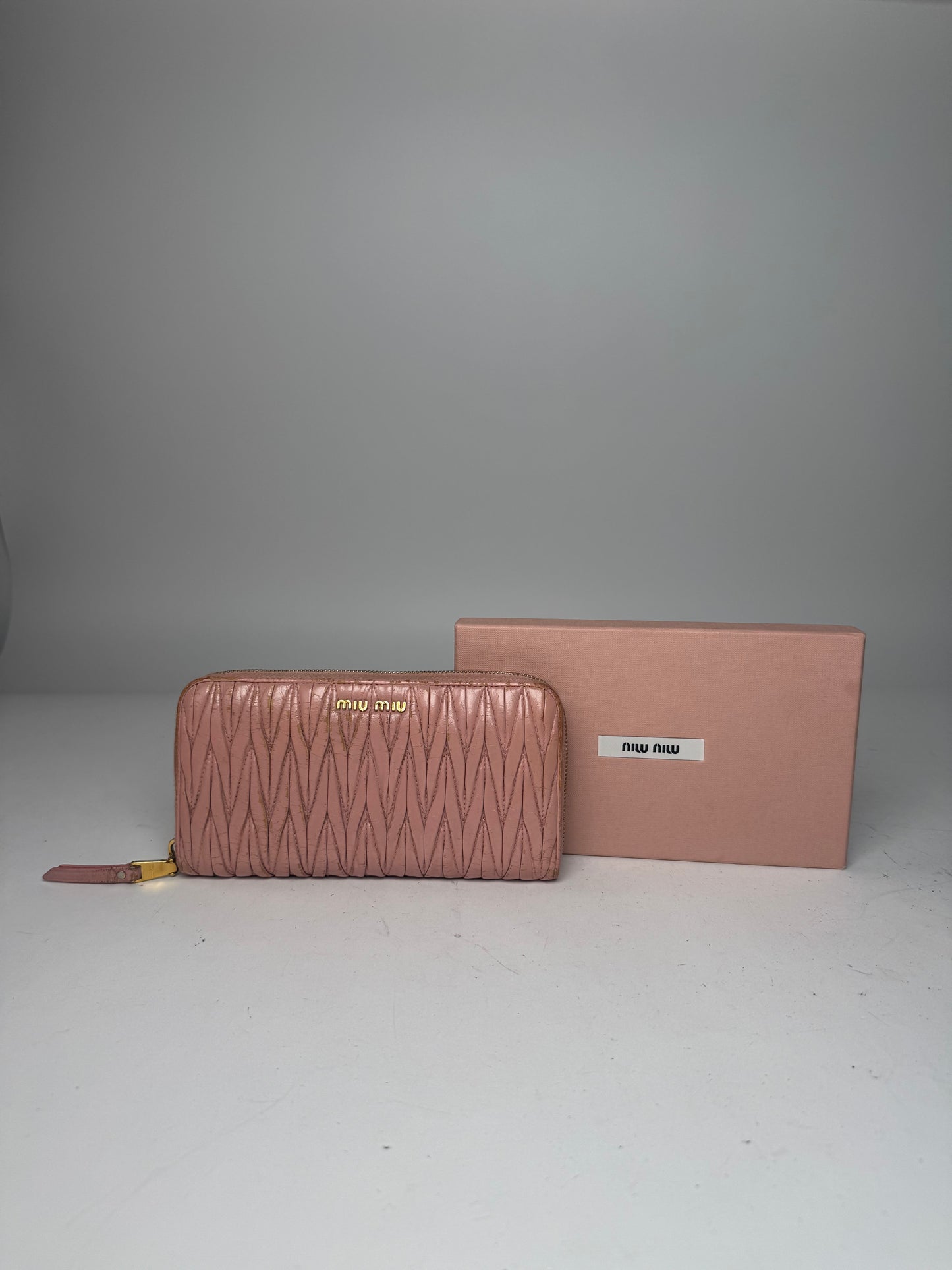 Vintage Miu Miu Leather Wallet Pink