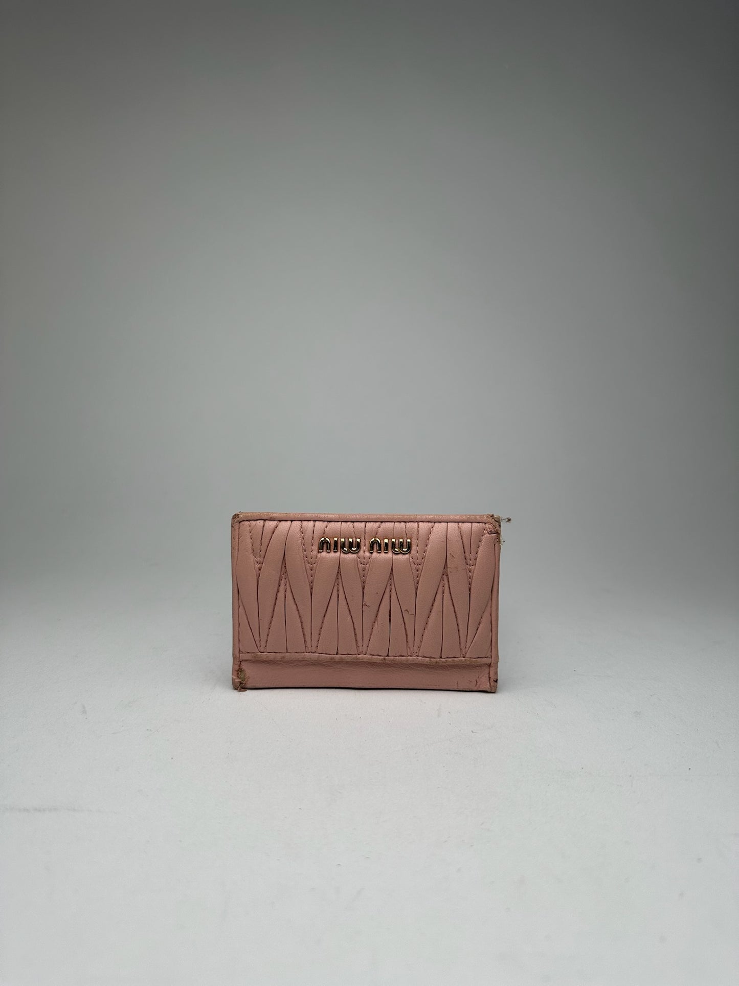 Vintage Miu Miu Leather Card Holder Pink