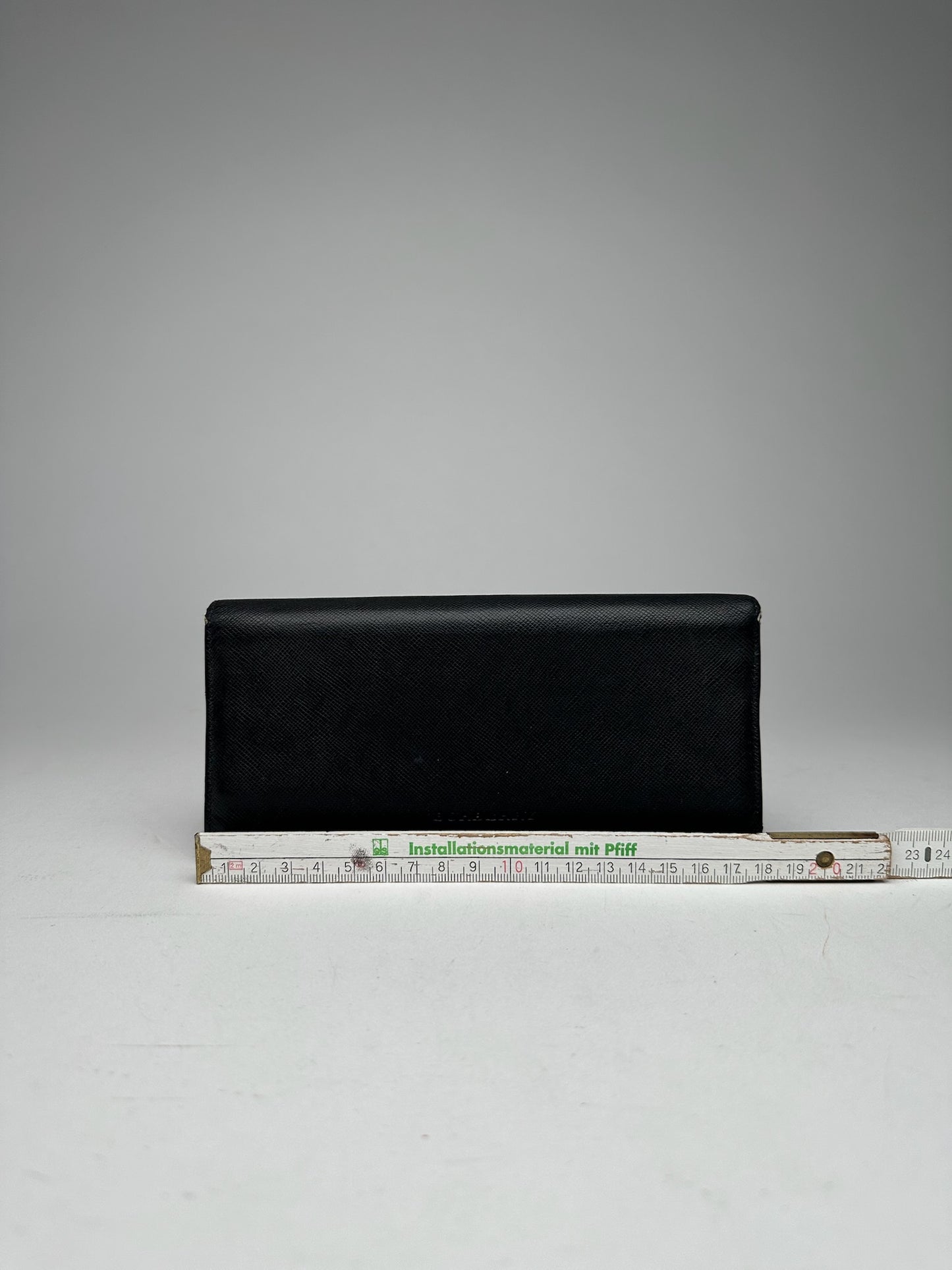 Vintage Burberry Leather ID holder black