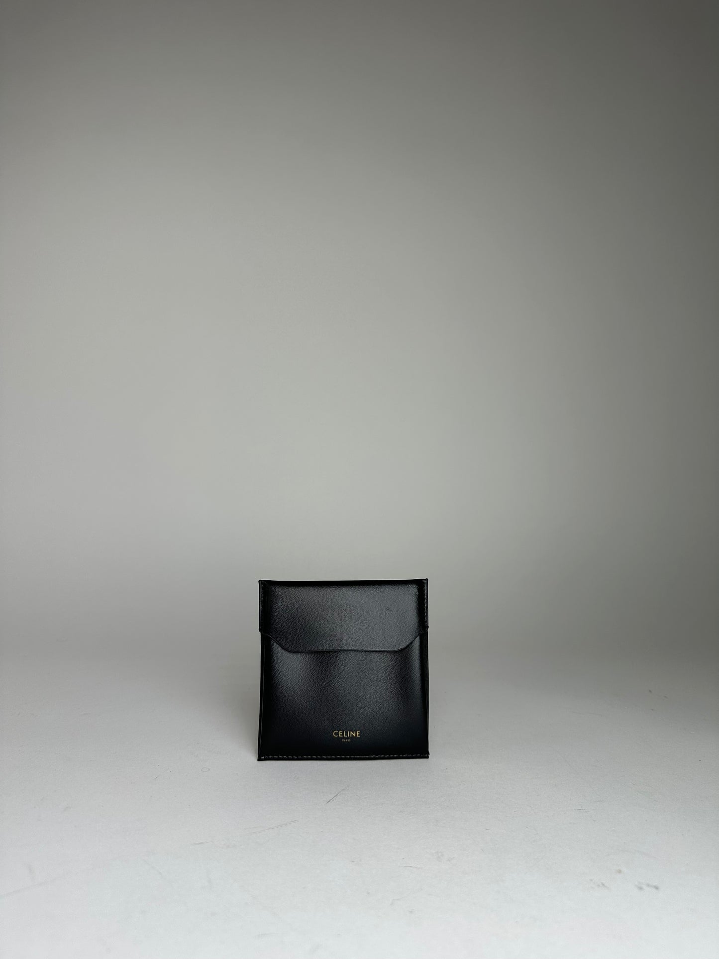 Celine Leather Flat Pouch Black