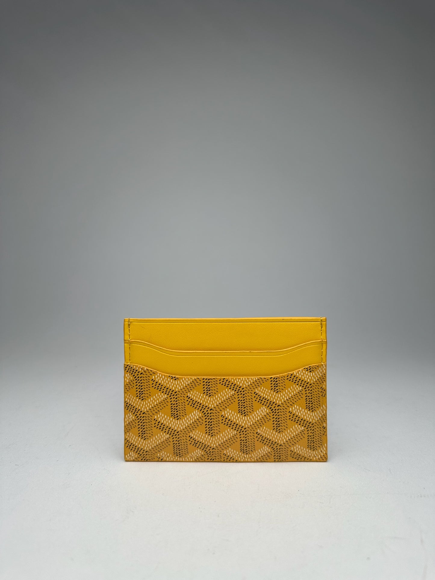 Vintage Goyard Monogram Leather Card Holder Yellow
