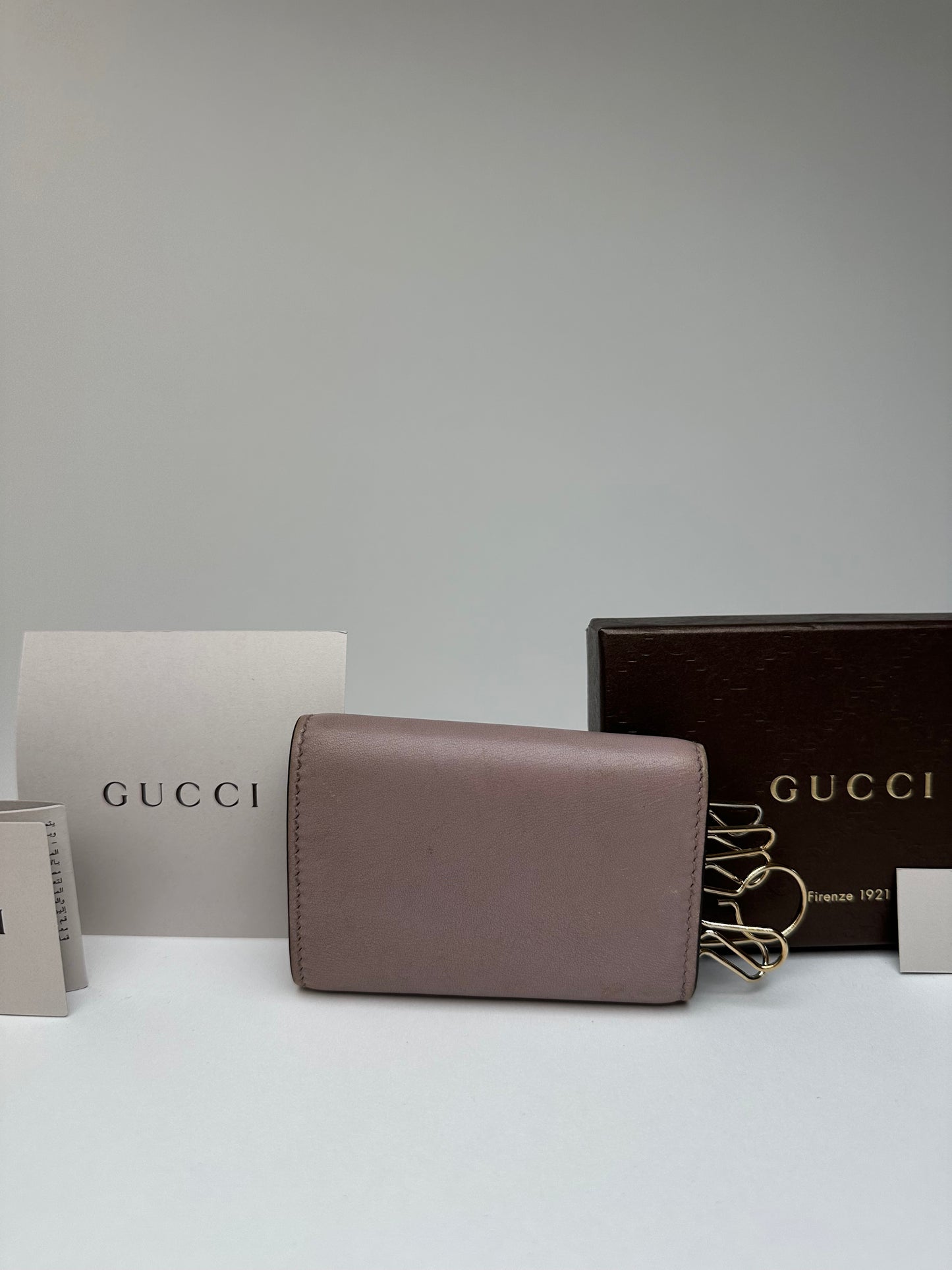 Vintage Gucci Marmont Leather Key / Card Holder Purple