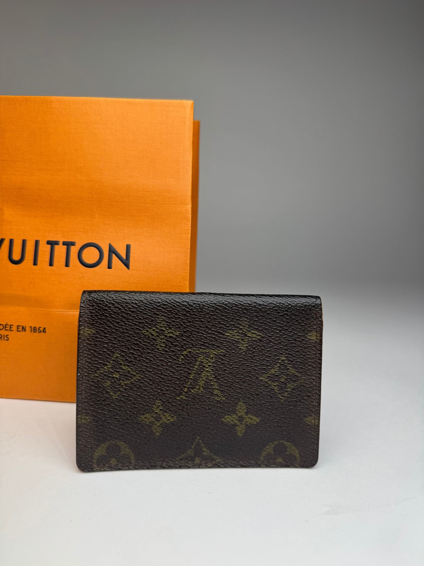 Vintage Louis Vuitton Flapable Card Holder Brown
