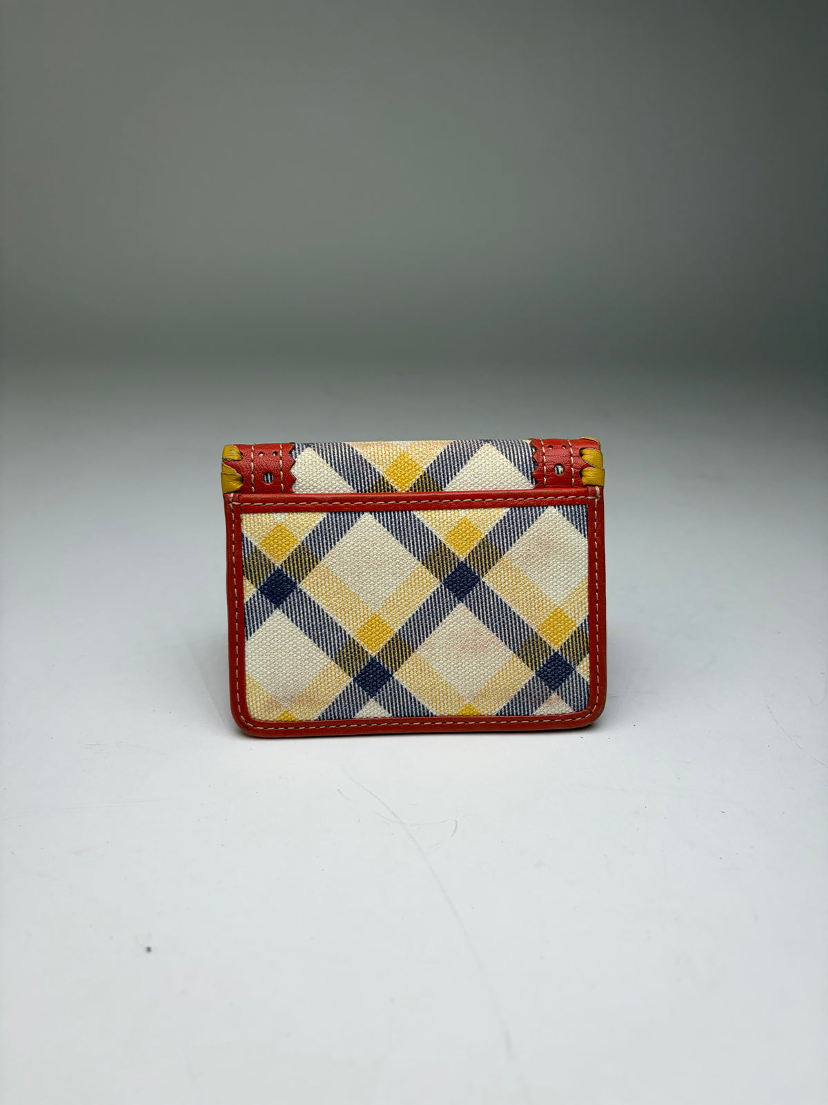 Vintage Vivienne Westwood Tartan Orb Plaque Bifold Wallet Early 2000s Multicolour