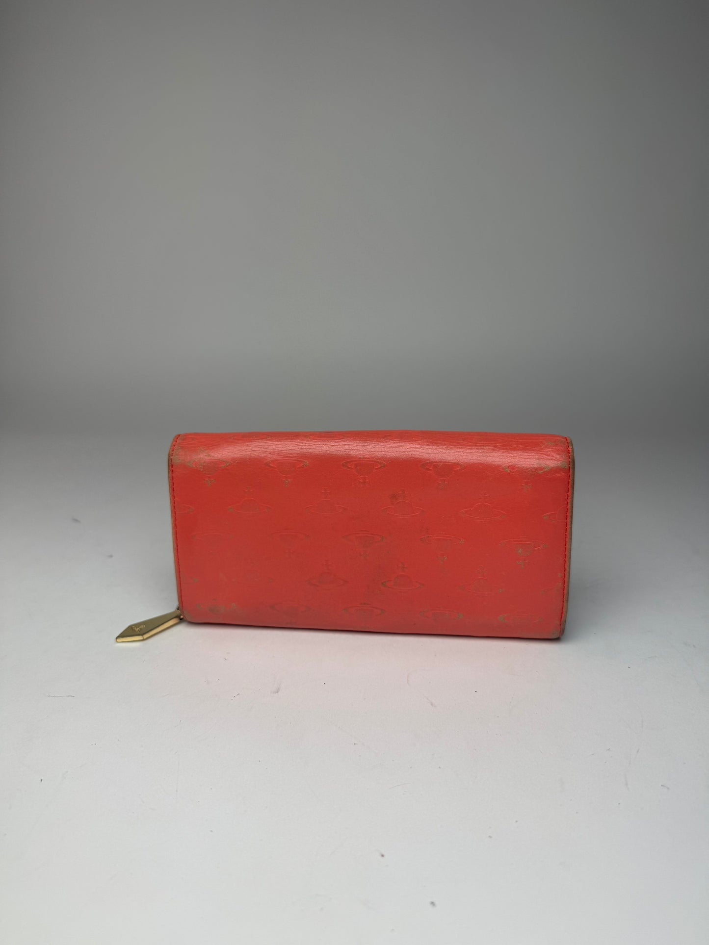 Vintage Vivienne Westwood Patent Leather Monogram wallet red