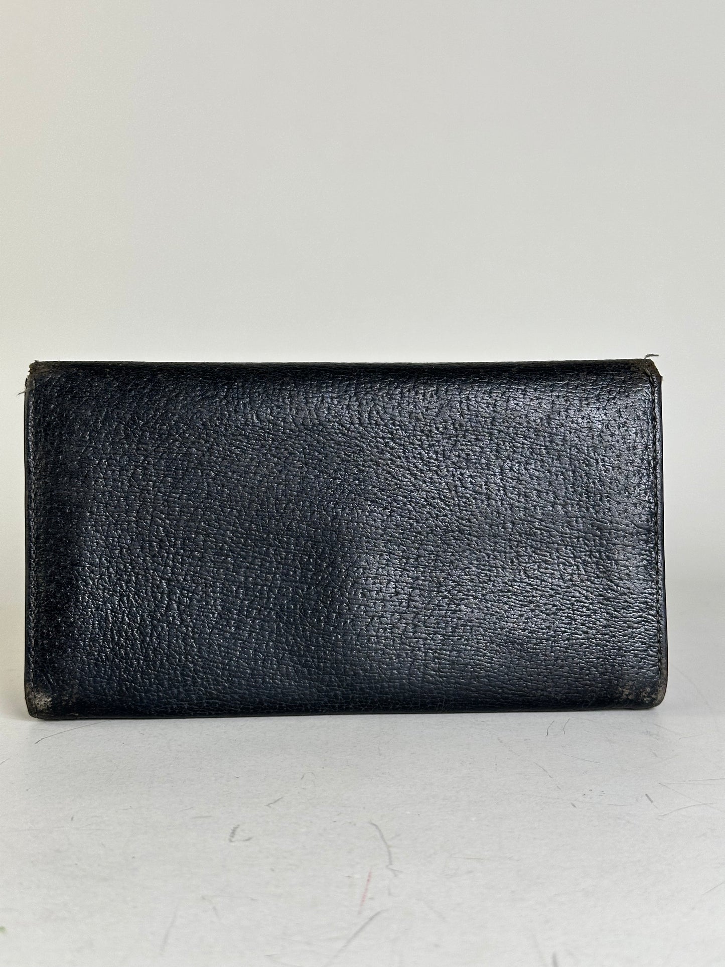 Vintage Vivienne Westwood Textured Leather Wallet Black Silver