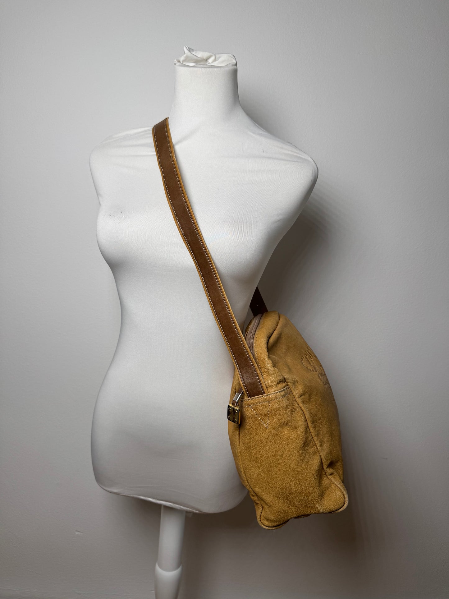 Sac vintage en cuir Loewe marron