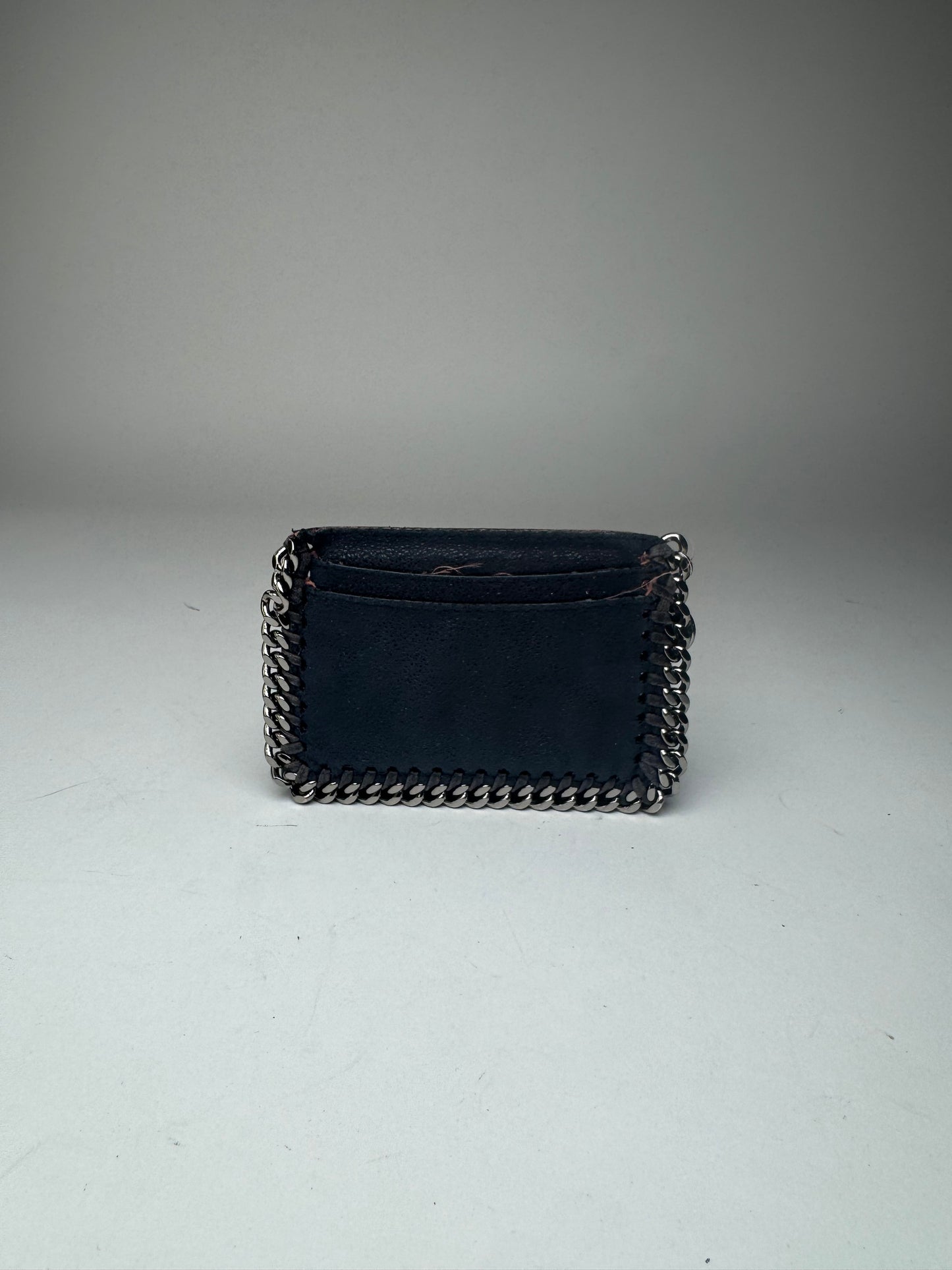 Vintage Stella Mc Cartney Vegan Suede Card Holder Navy