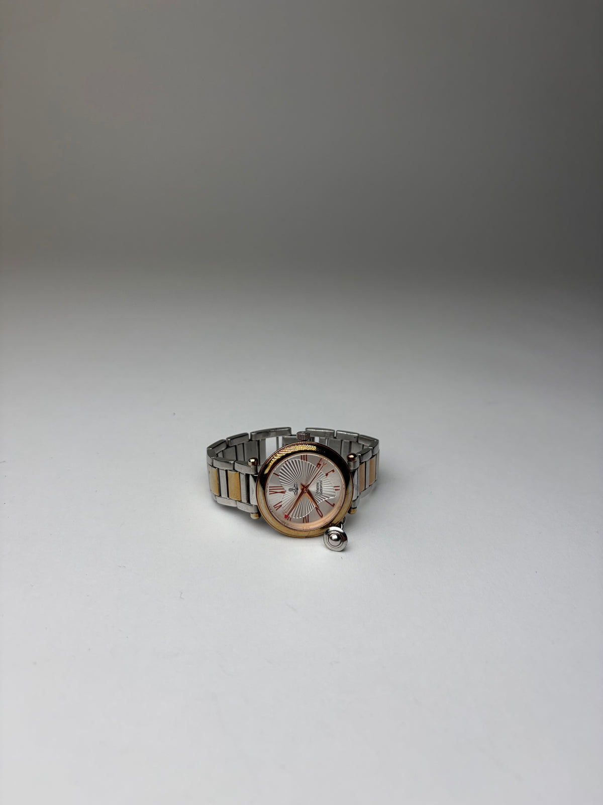 Vintage Vivienne Westwood Stainless Steel Bracelet Watch c. Late 2000s Silver Gold