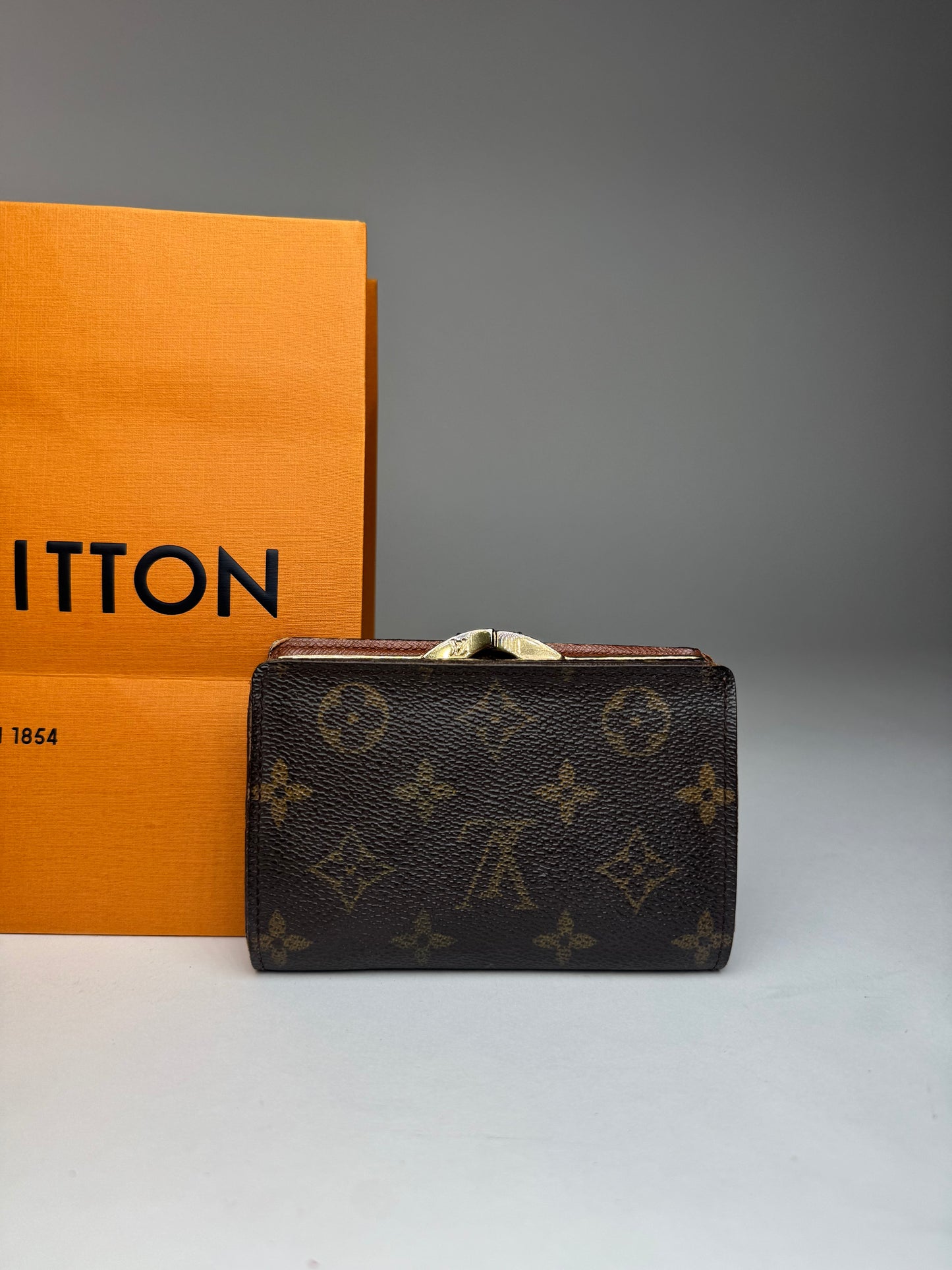 Vintage Louis Vuitton Leather Monogram Wallet Brown