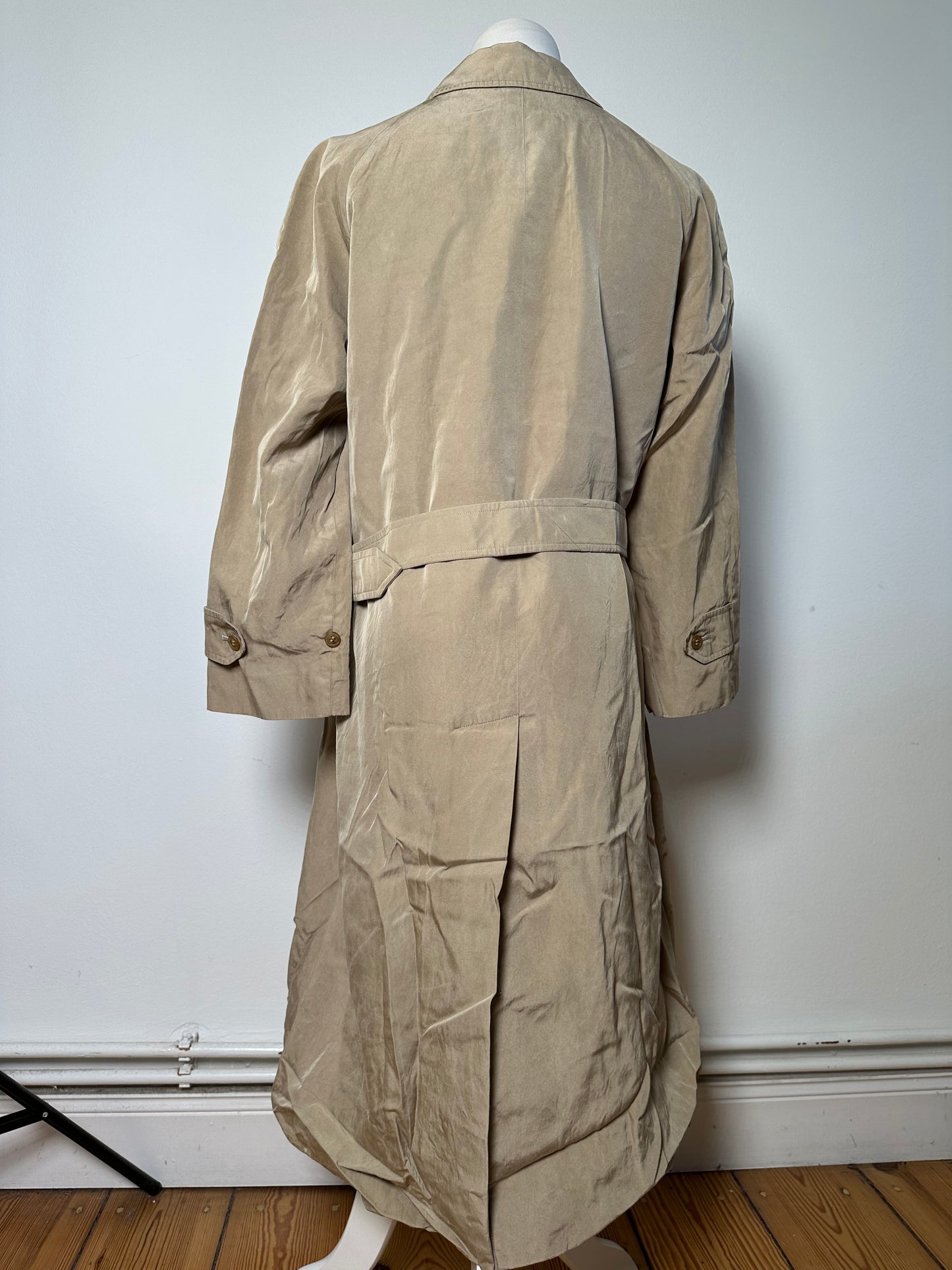 Vintage Burberry Trench Coat Cotton Blend Beige L