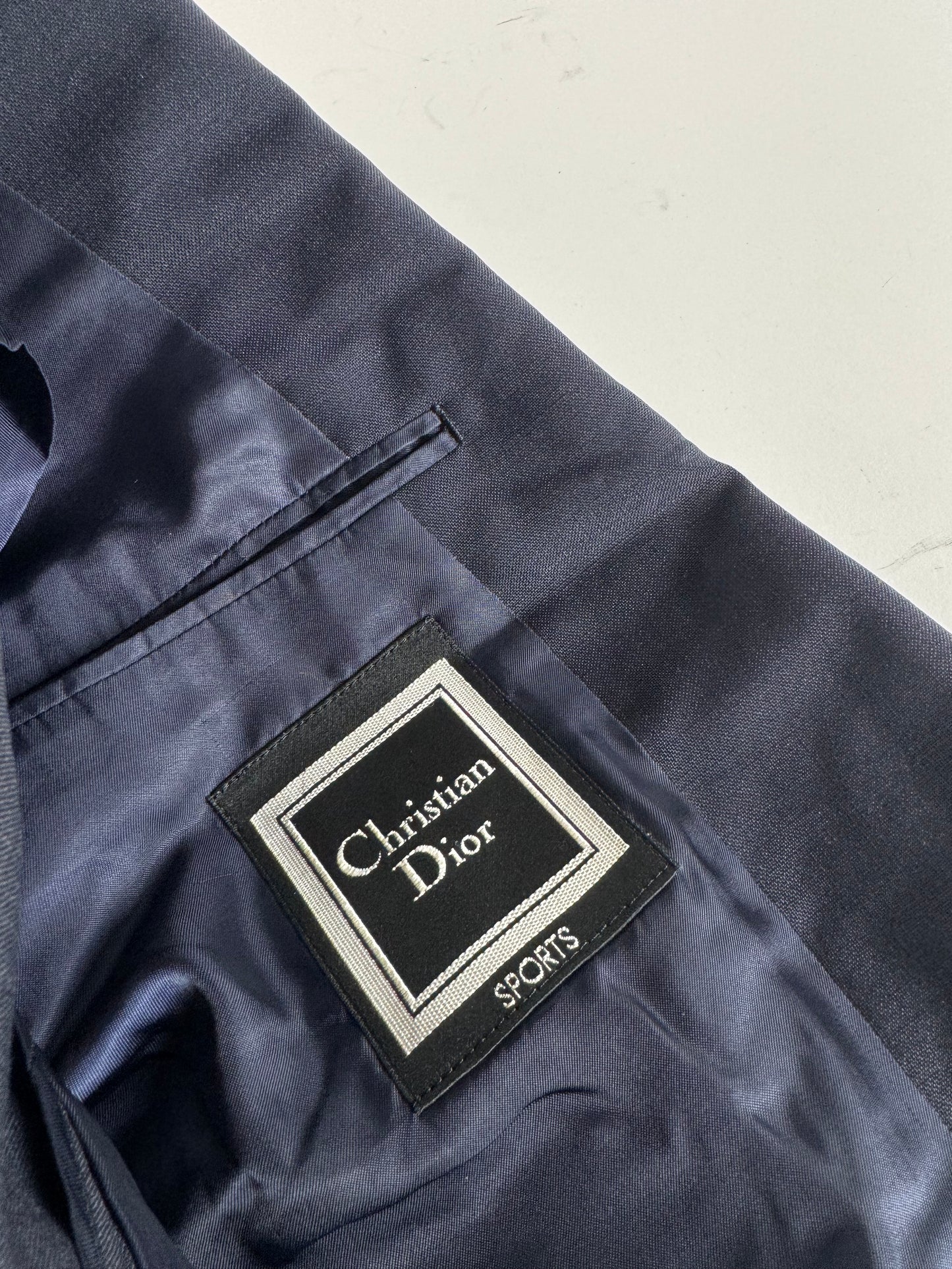 Vintage Dior Wool Blazer Navy 52/L