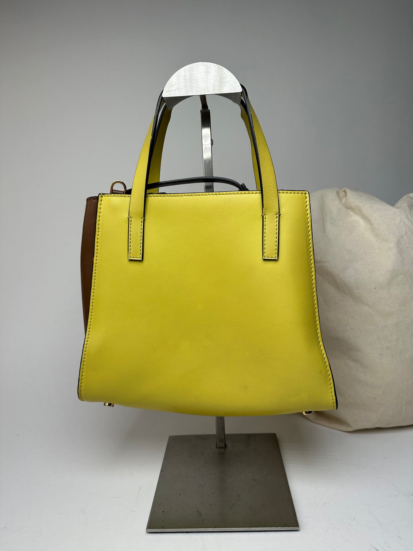 Vintage Marni Leather Handbag Yellow