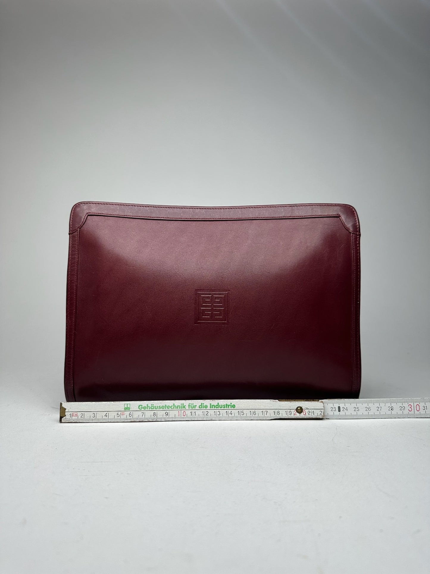 Vintage Givenchy Leather Clutch Burgundy