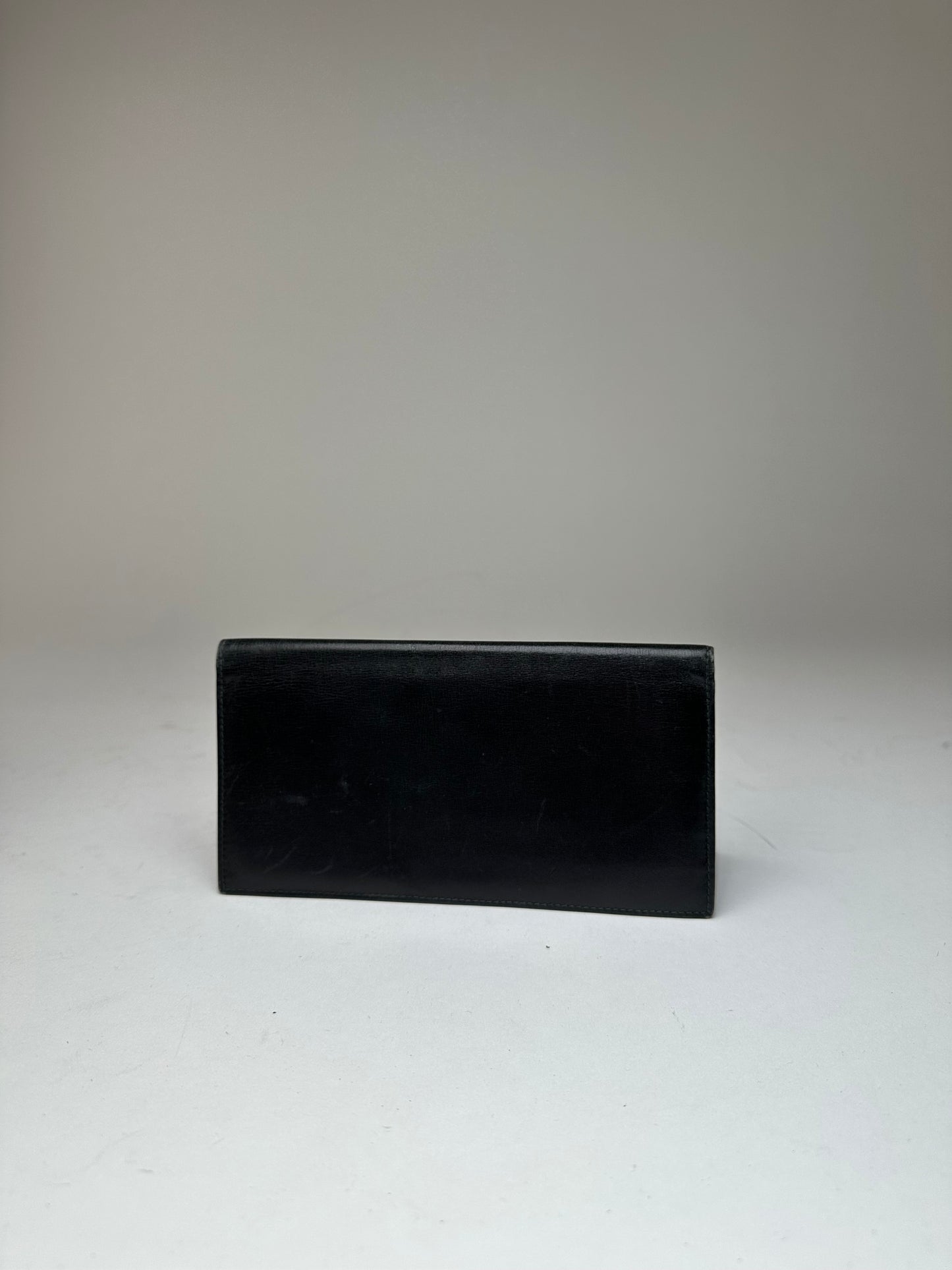 Vintage Celine Paris Leather Card Holder Black
