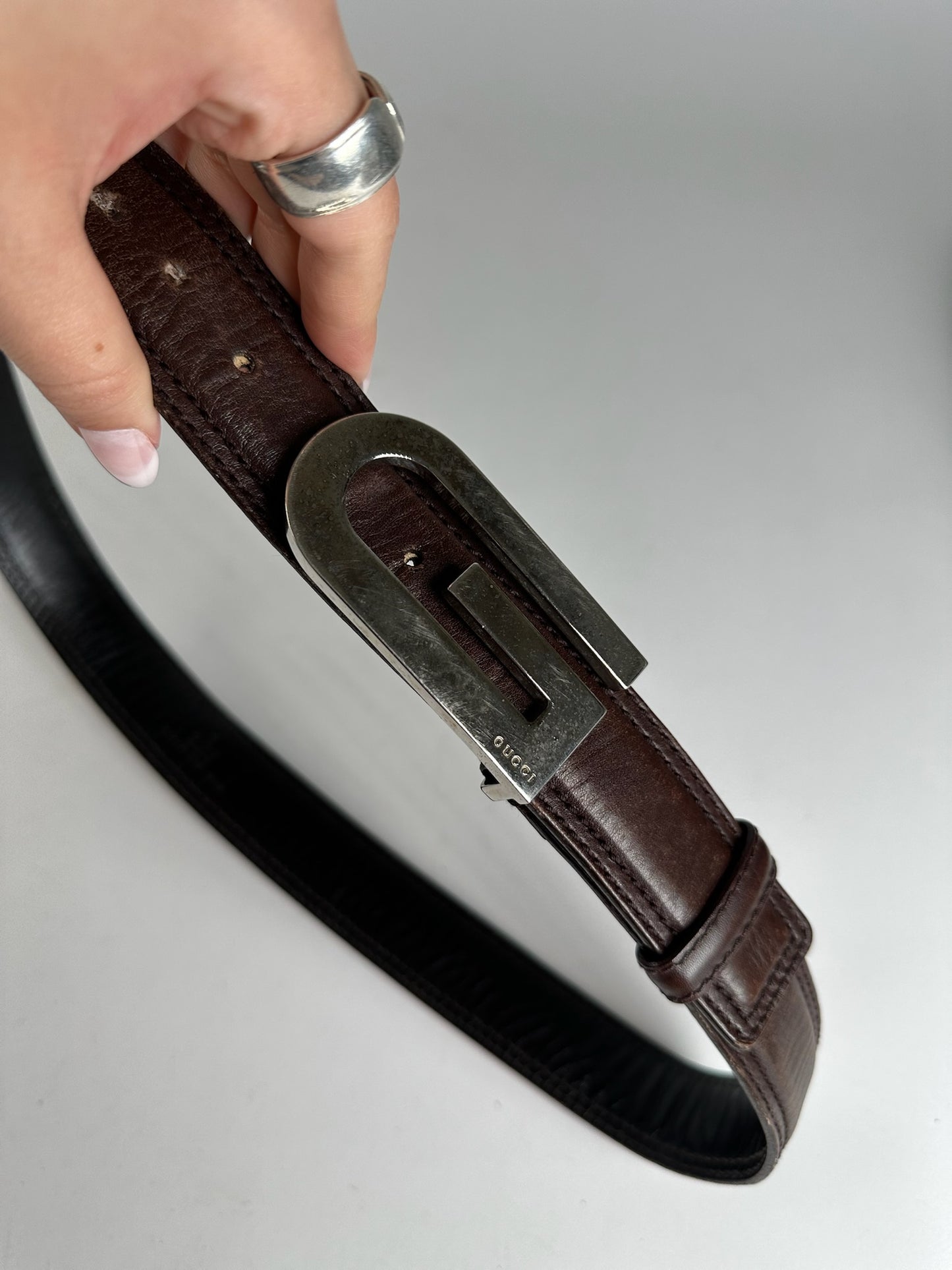 Vintage Gucci Leather belt brown
