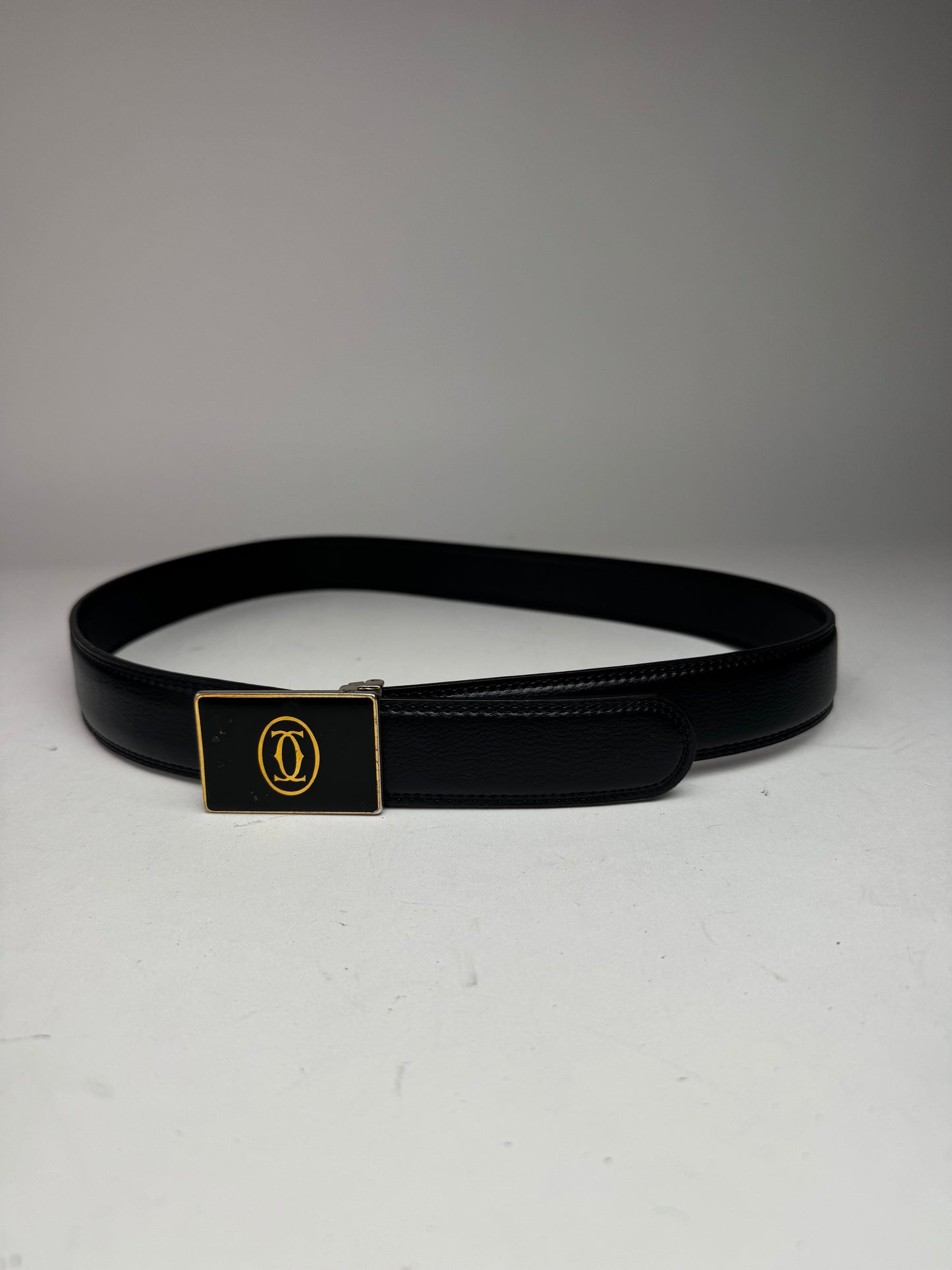 Vintage Cartier Leather belt black