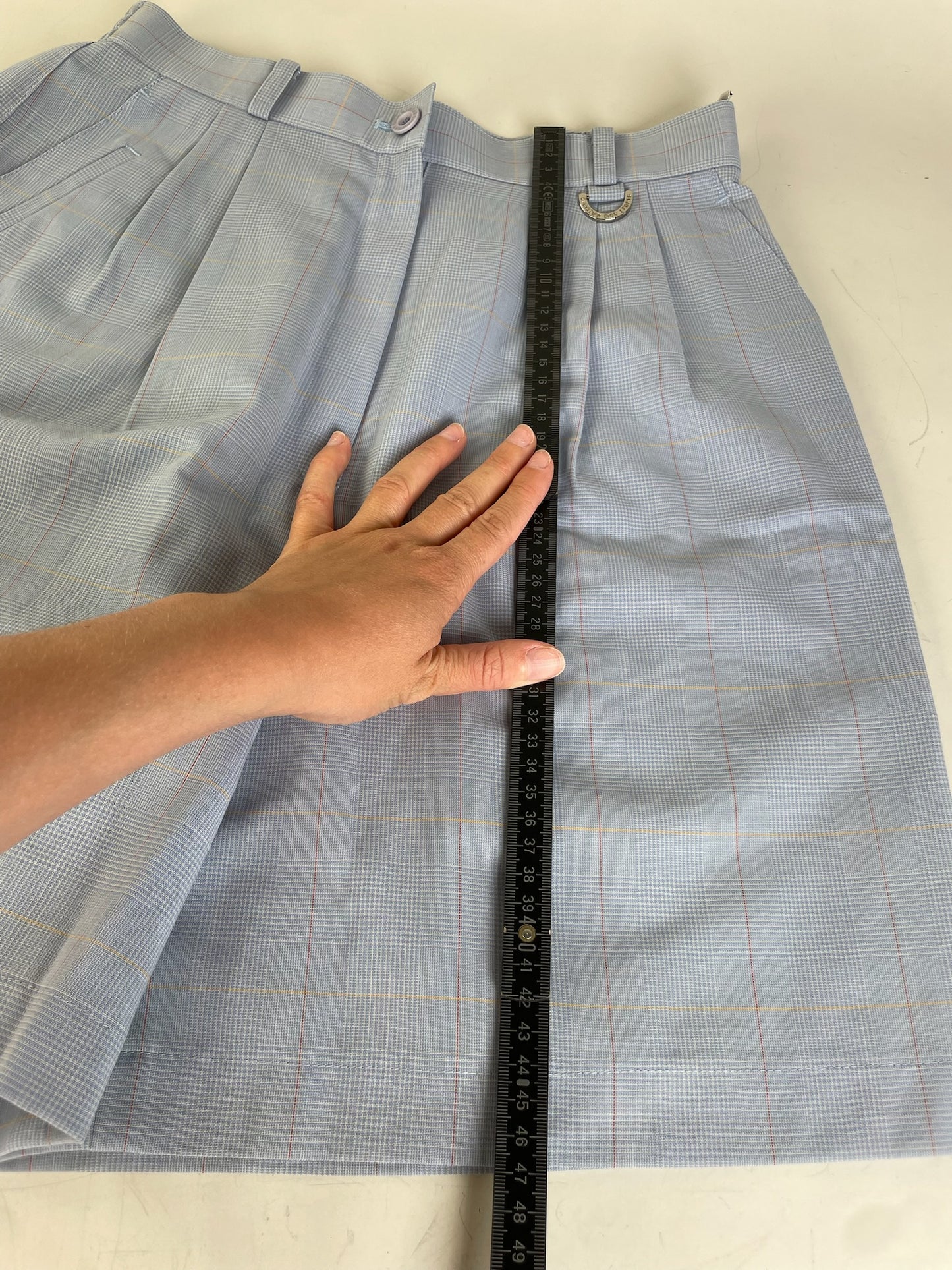 Vintage Dior Polyester Shorts Light Blue Pink Yellow S