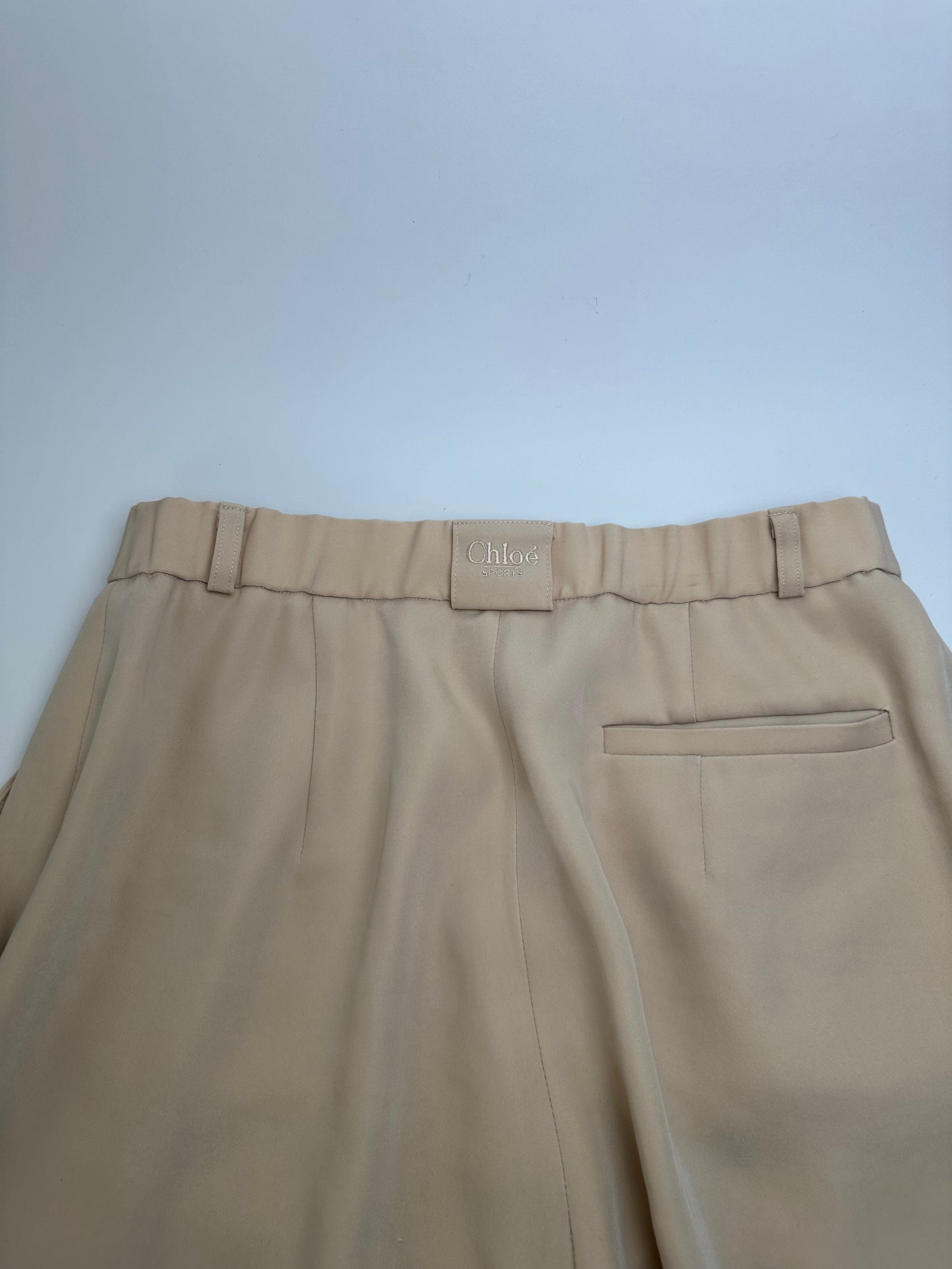 Vintage Chloe Silk Trousers Beige S