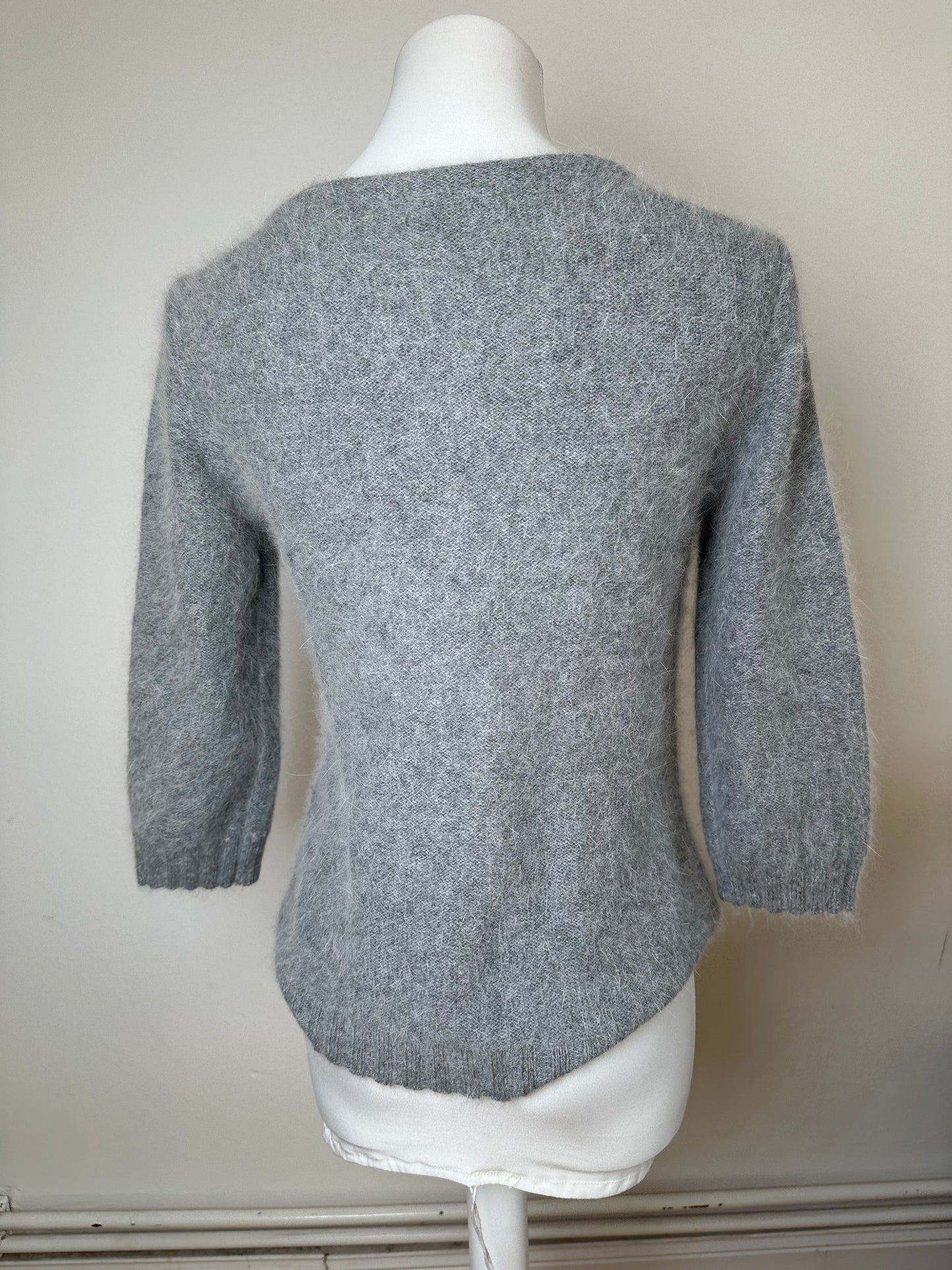 Vintage Balenciaga La Mode Angora Wool Knit Pullover Grey M