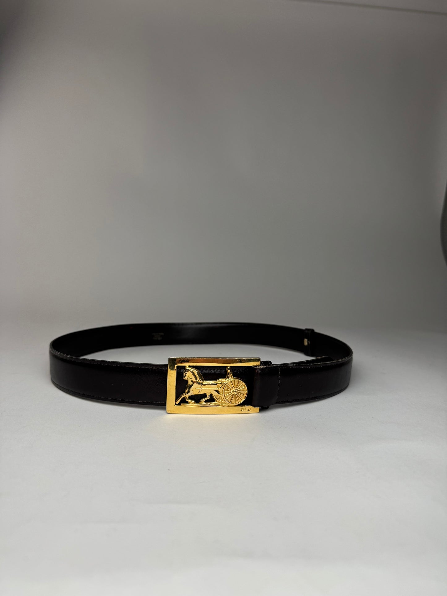 Vintage Celine Paris Leather belt brown