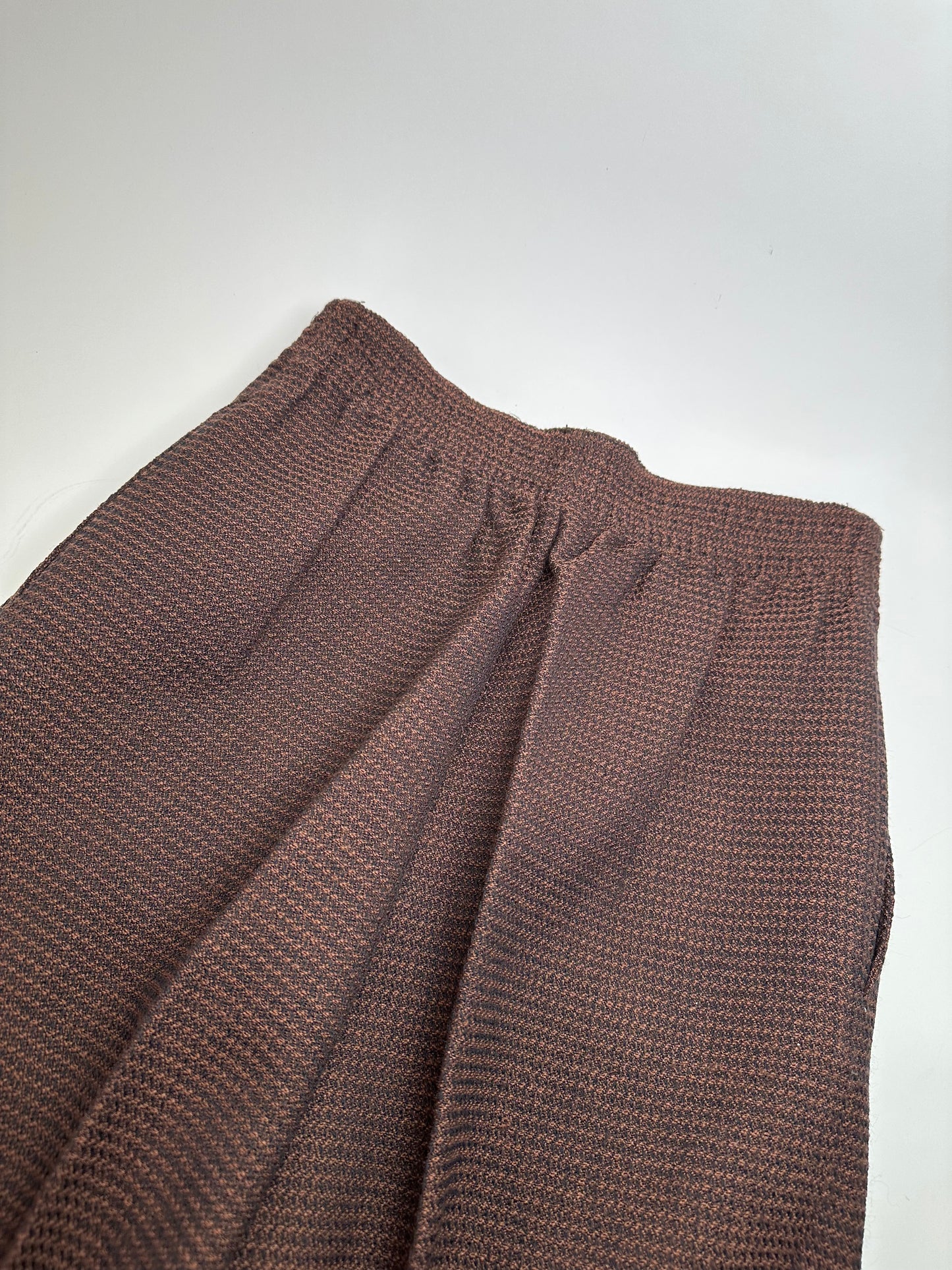Vintage Fendi Woven Trousers Brown