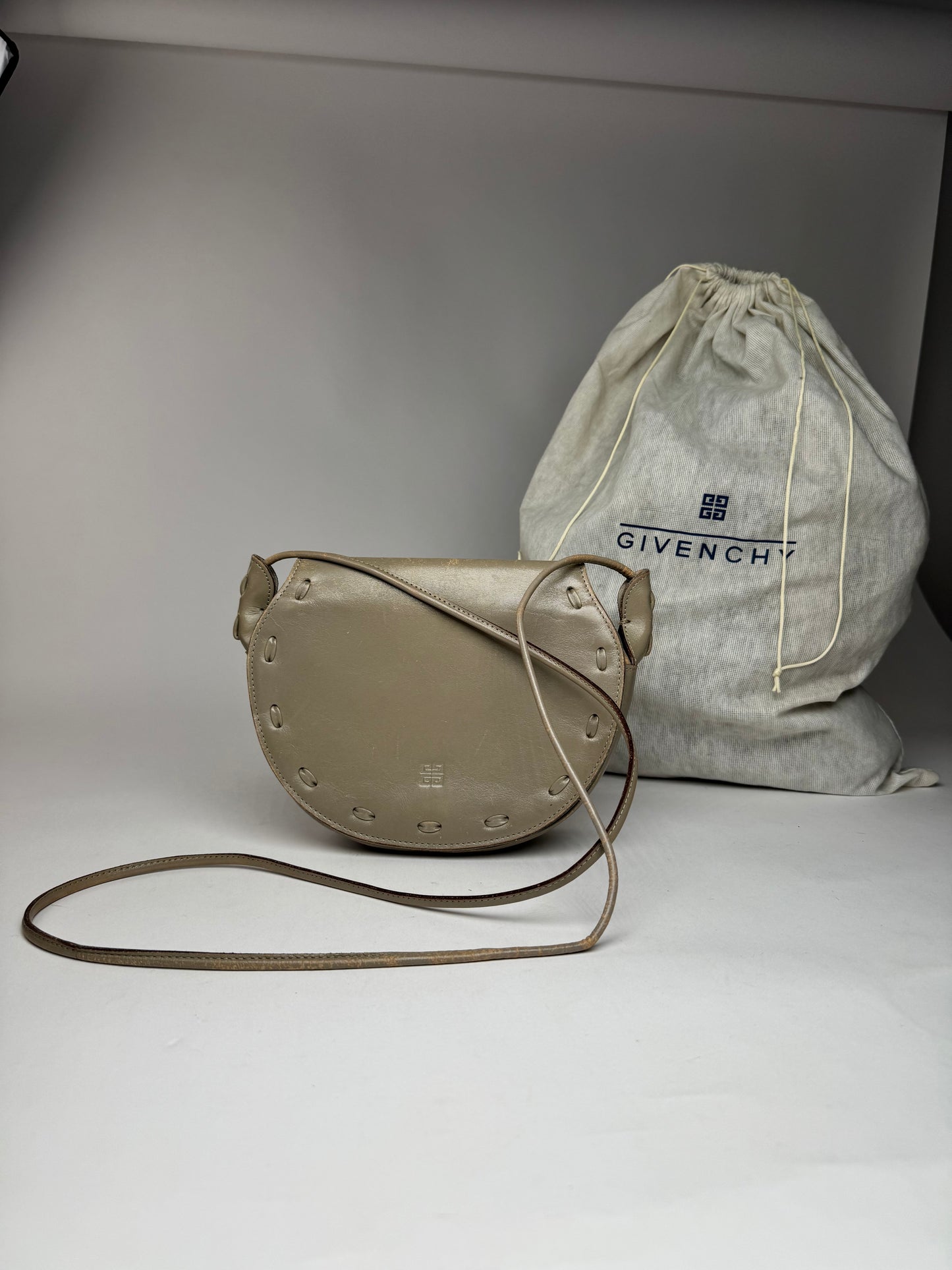 Vintage Givenchy 4G leather bag gray