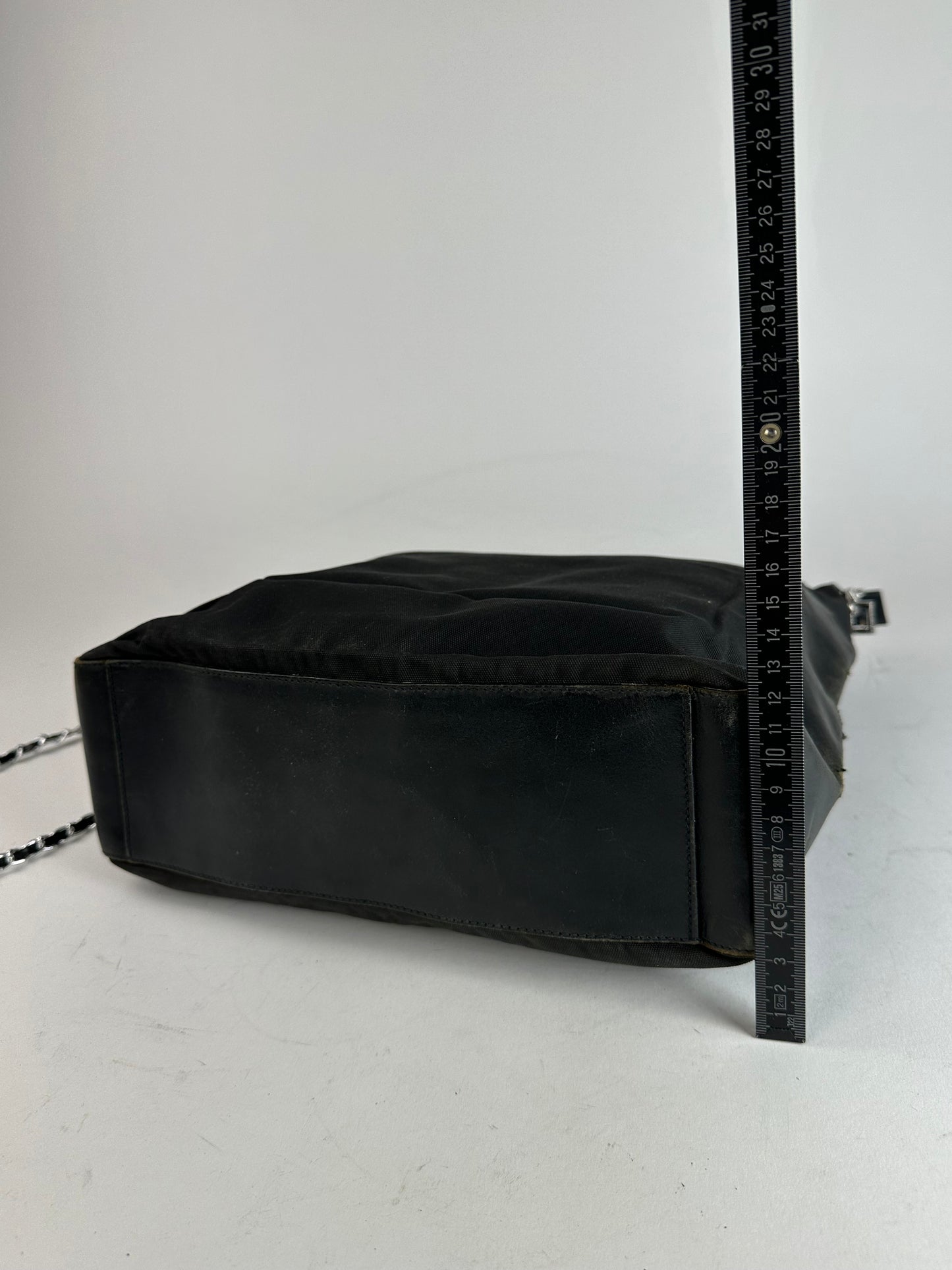 Vintage Gucci Cotton Leather Bag Black