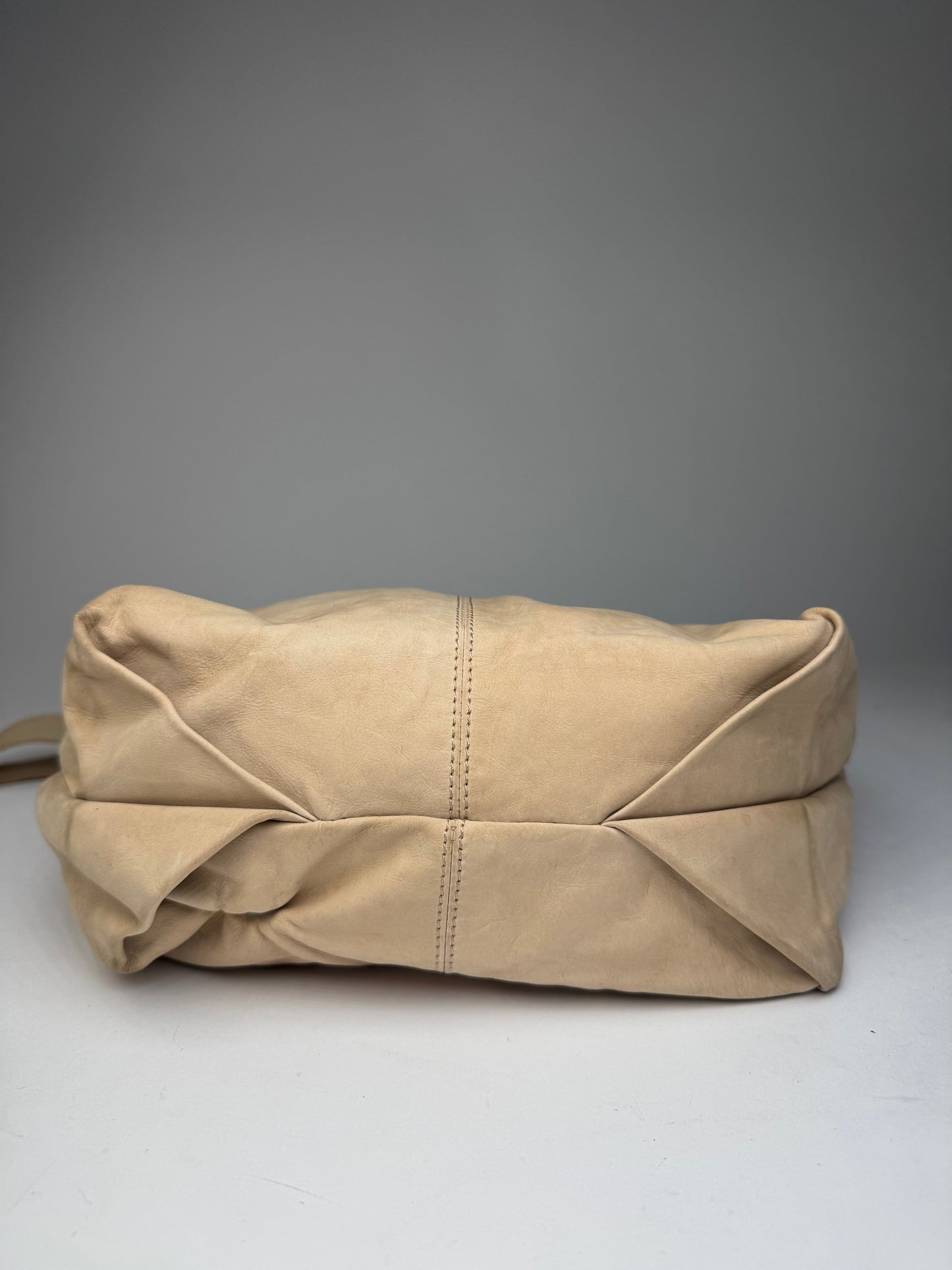 Vintage Givenchy Suede Leather Tote Bag beige