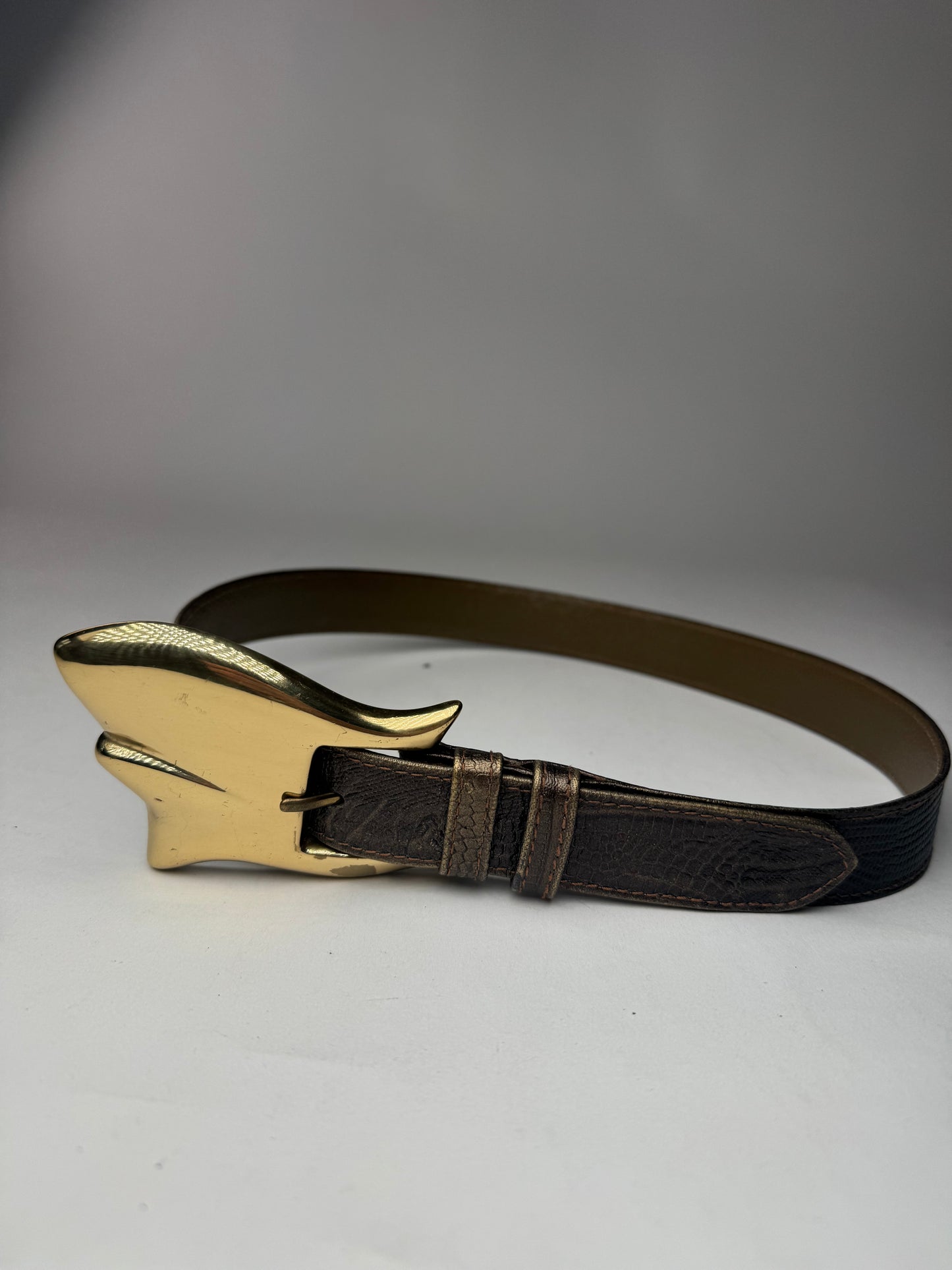 Vintage Gianni Versace Leather belt brown