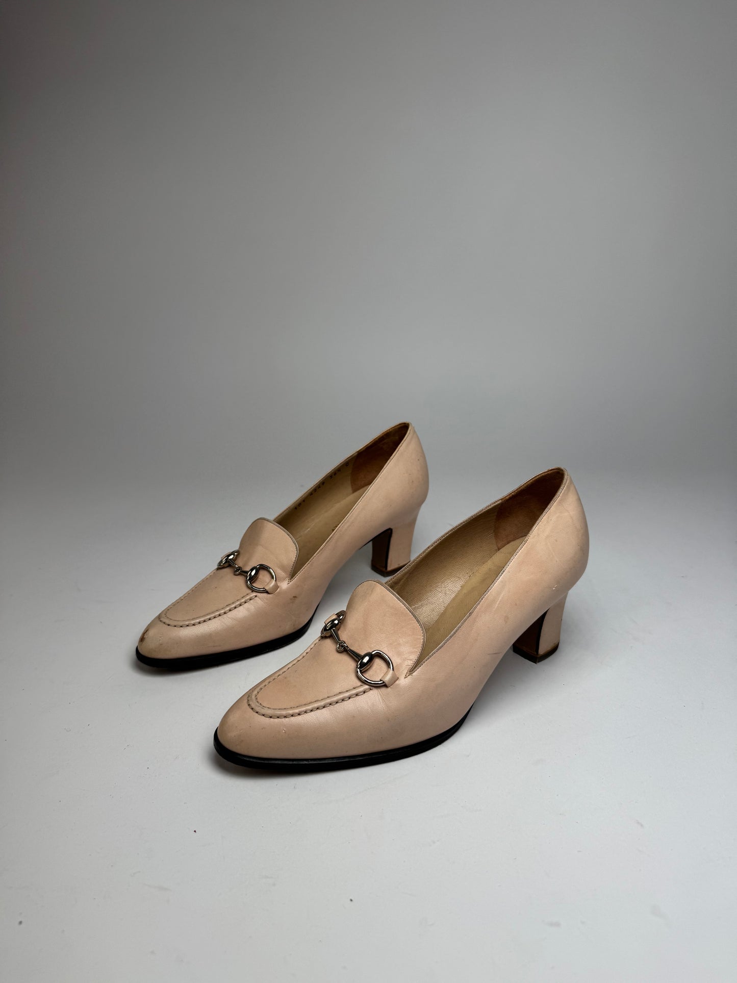 Vintage Gucci Horsebit Leather Pumps Pink EU36,5