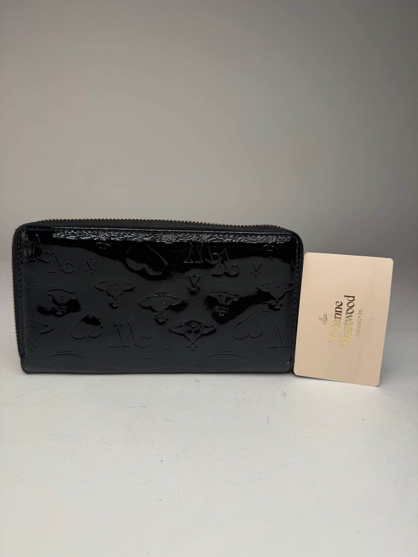 Vintage Vivienne Westwood Patent Leather monogram Wallet black