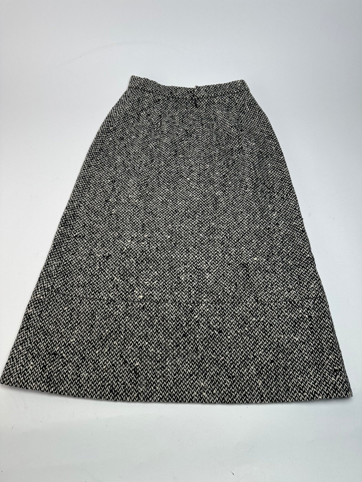 Vintage Balenciaga Wool Skirt Grey Black M