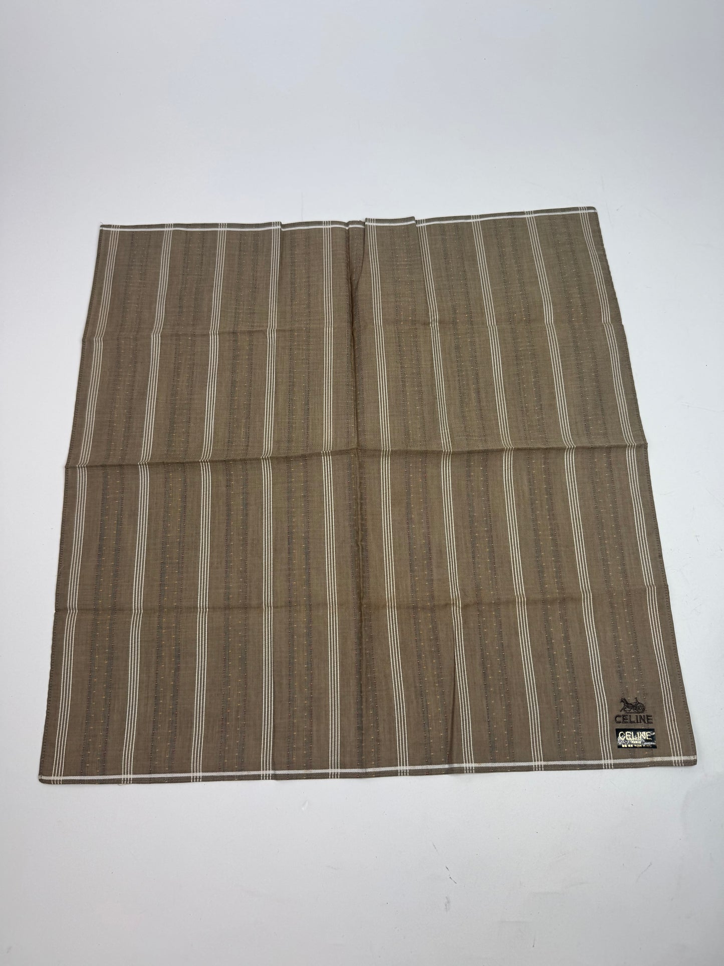 Vintage Celine Scarf Brown Striped