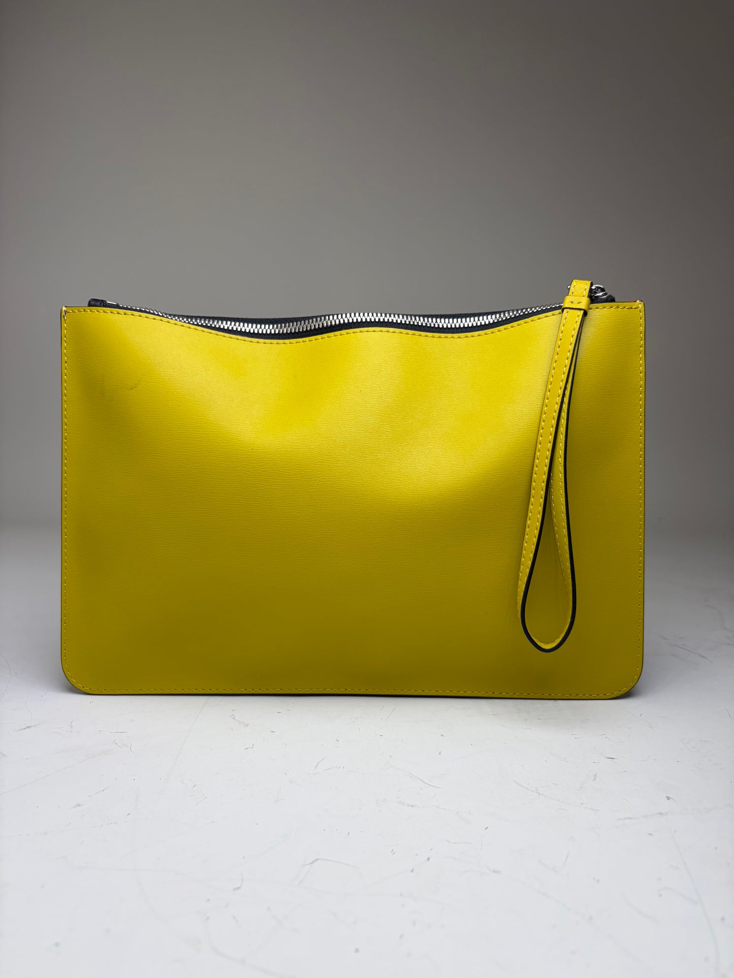 Vintage Emporio Armani Leather Clutch Purple Black Yellow