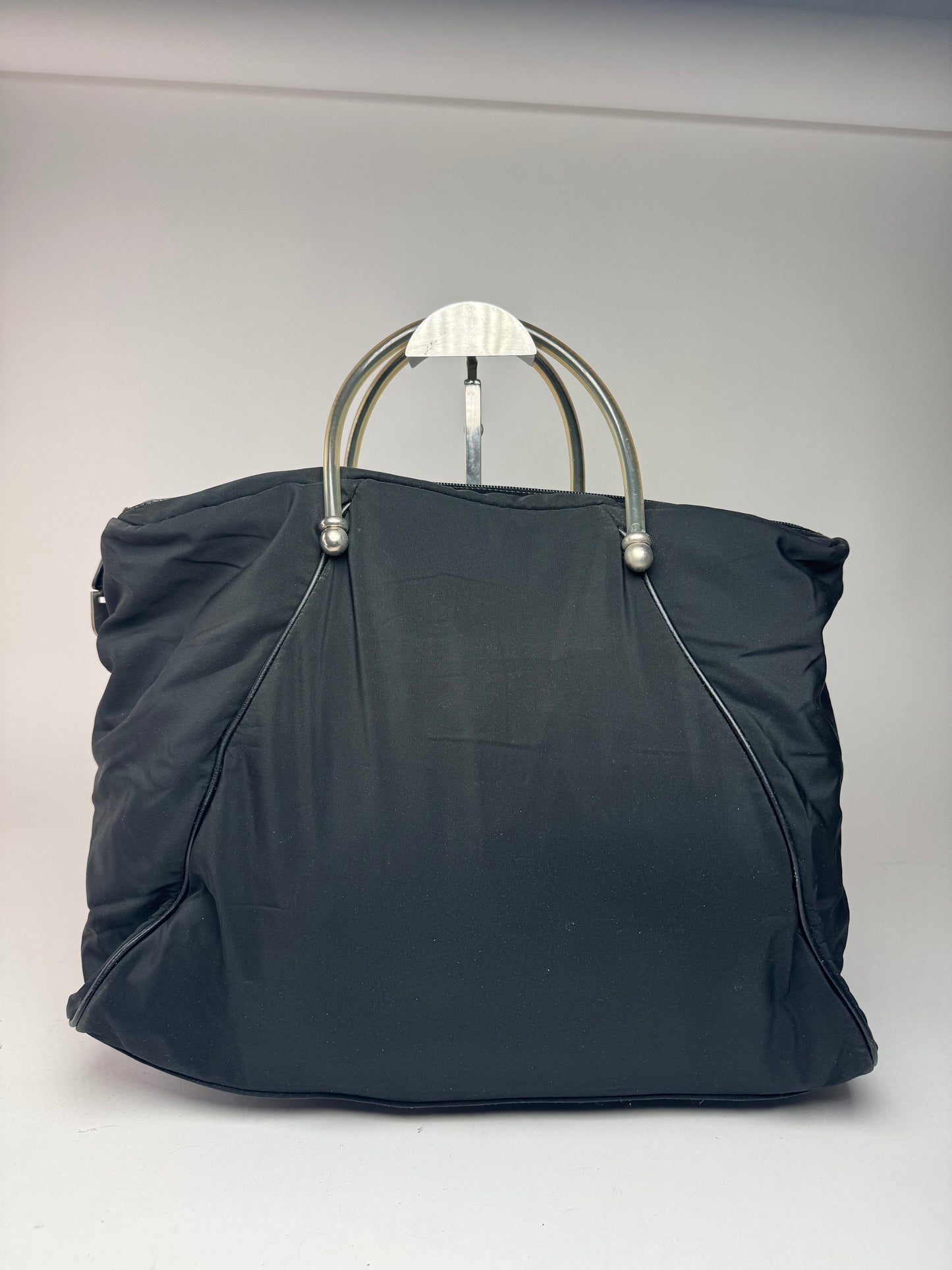 Vintage Loewe Madrid Canvas Handbag Black