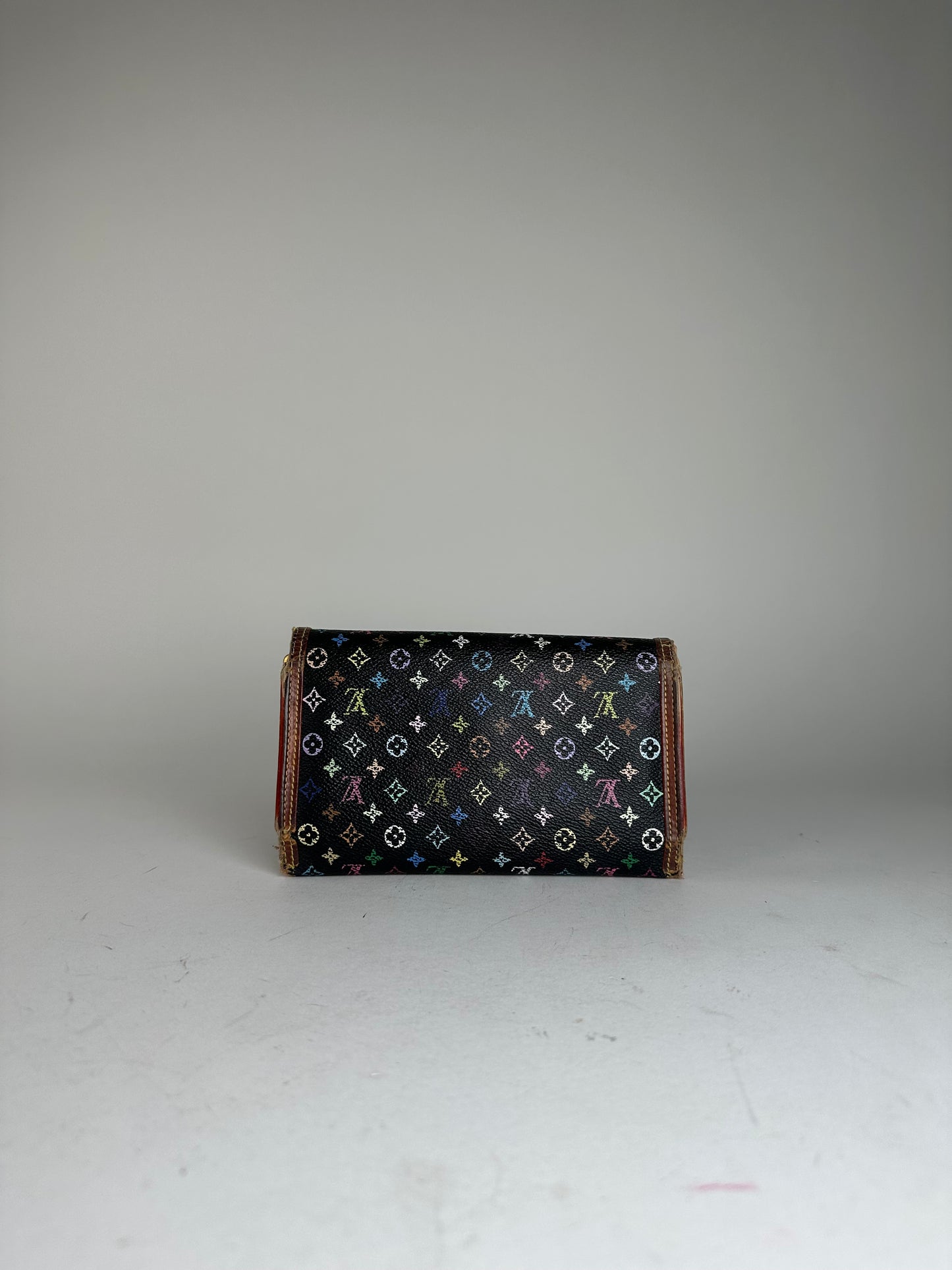 Vintage Louis Vuitton Monogram Multicolore Long Wallet Black