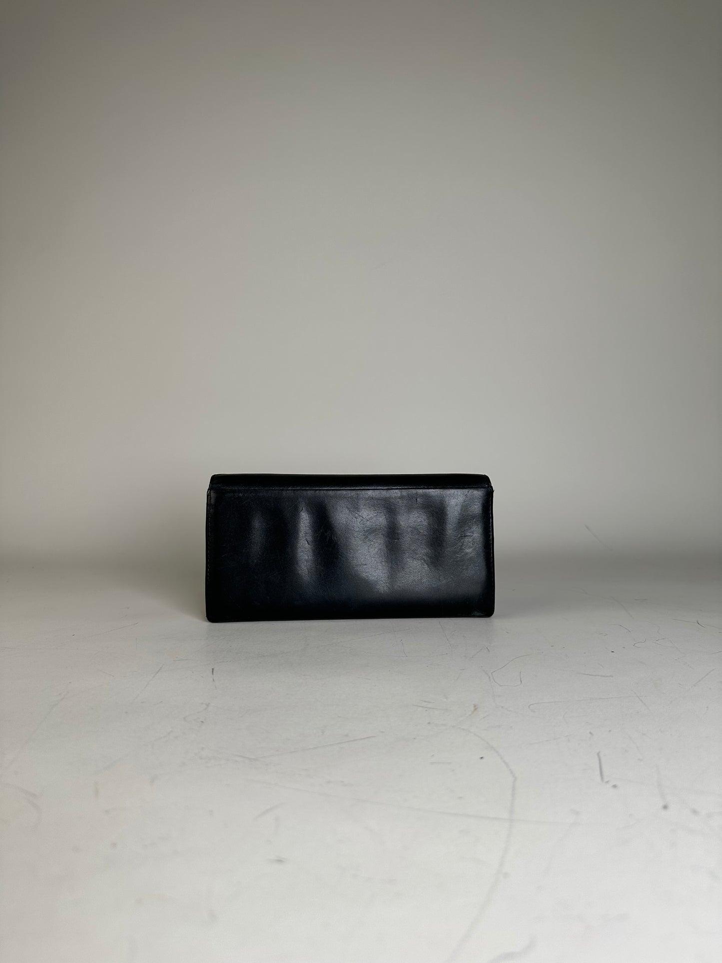 Vintage Vivienne Westwood Leather Wallet Black Gold
