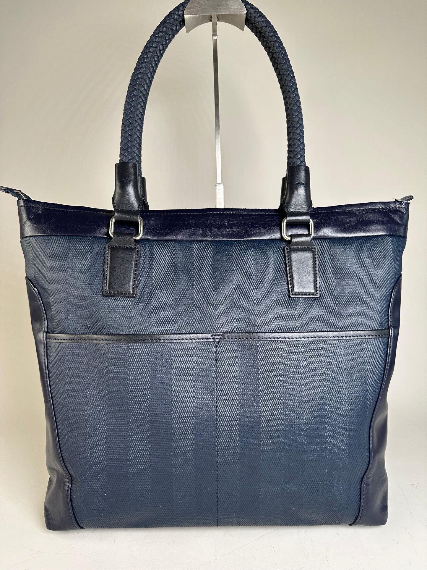 Vintage Vivienne Westwood Nylon Leather Tote Navy Black