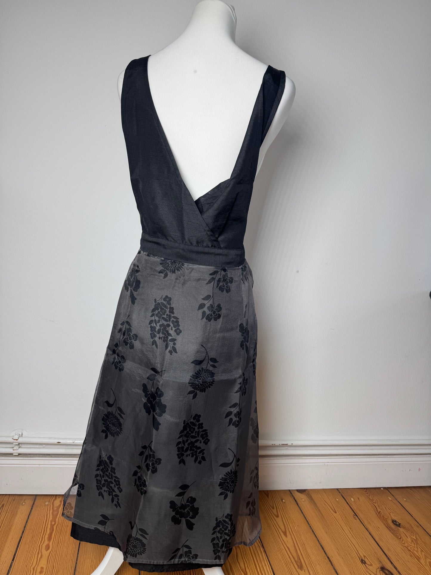 Robe vintage en coton Issey Miyake gris noir