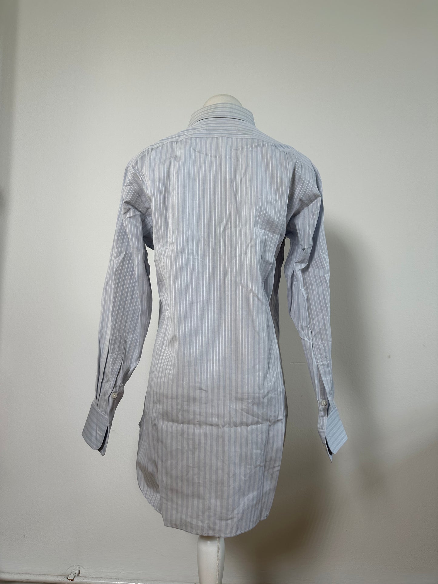 Vintage Dior Men's Cotton Shirt Light Blue White L