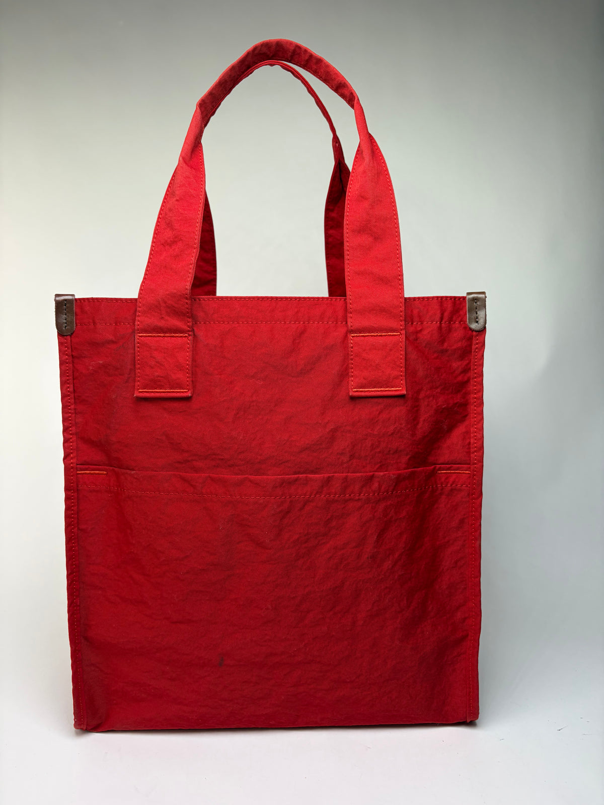Vintage Issey Miyake Nylon Tote Red Silver