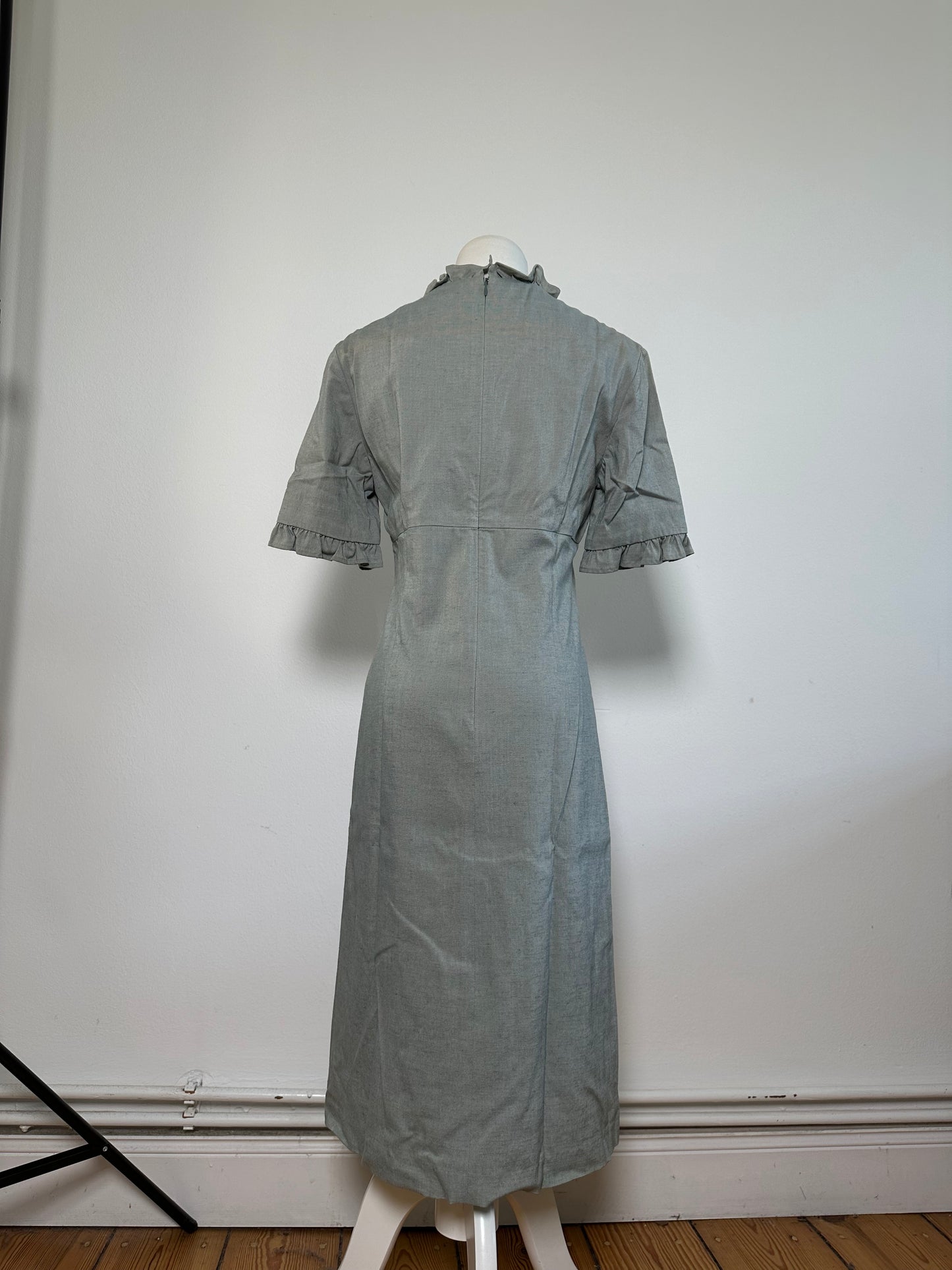 Vintage Balenciaga Cotton Stretch Dress Light Blue M
