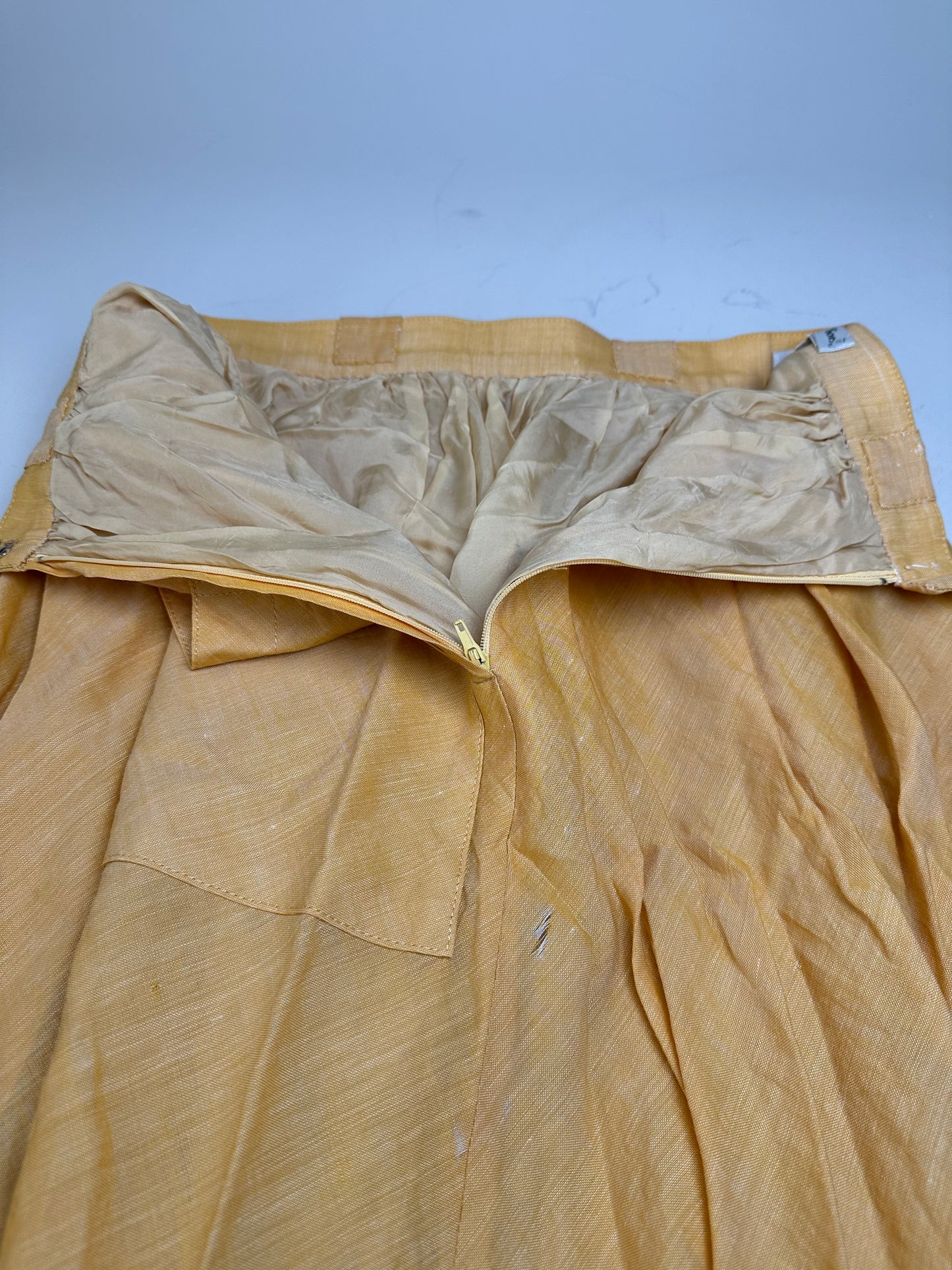 Vintage Dior Linen Twin Set Yellow Cream M
