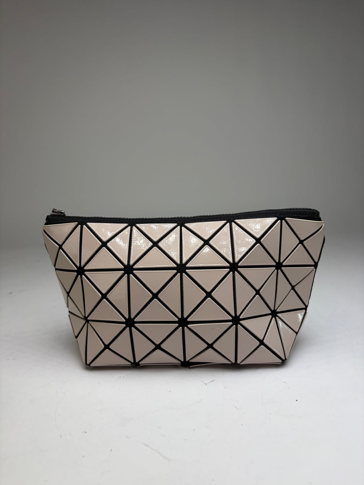 Vintage Issey Miyake Bao Bao Vinyl Cosmetic Pouch Light Pink Black