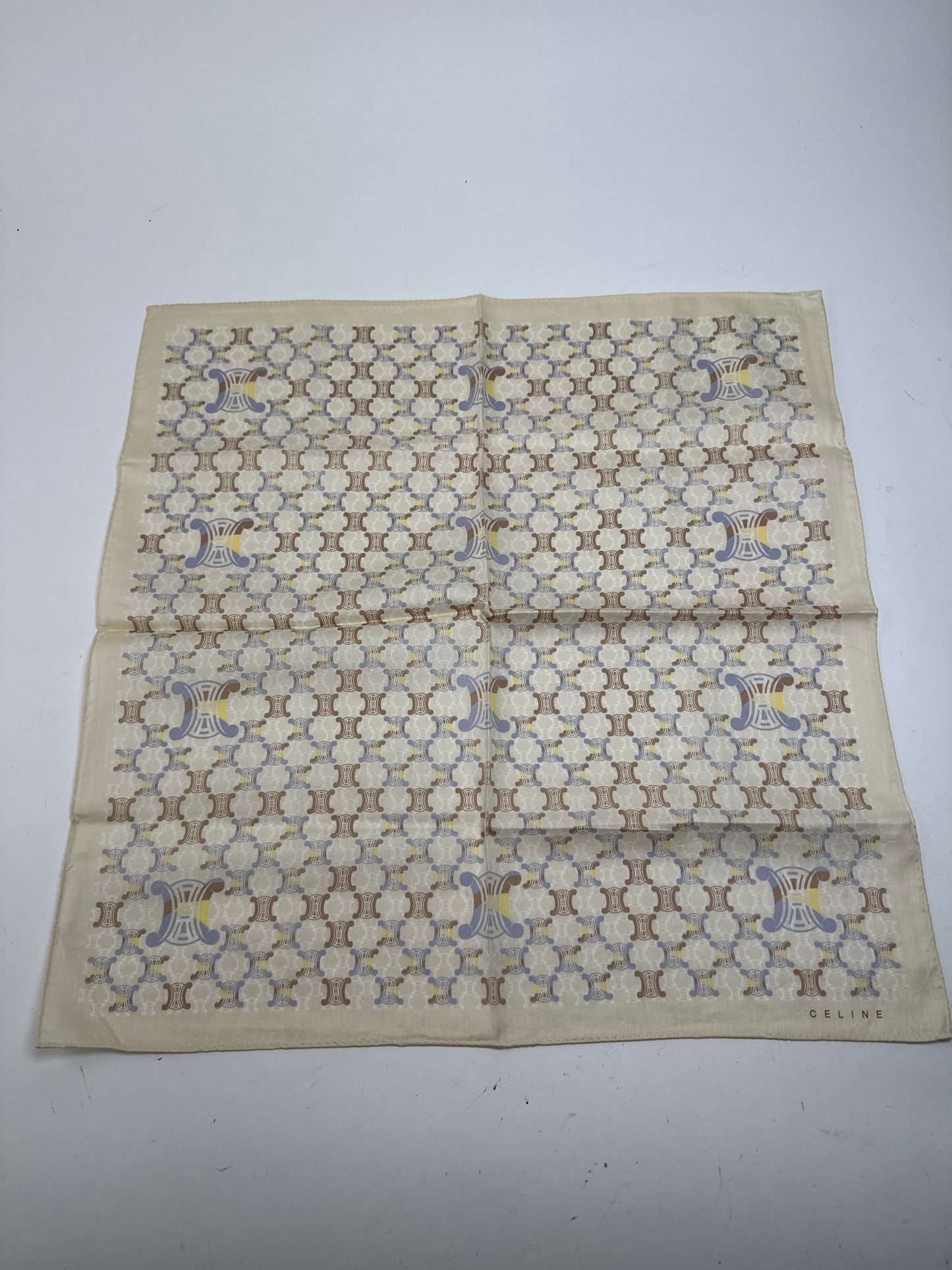 Vintage Celine Monogramm Scarf white beige