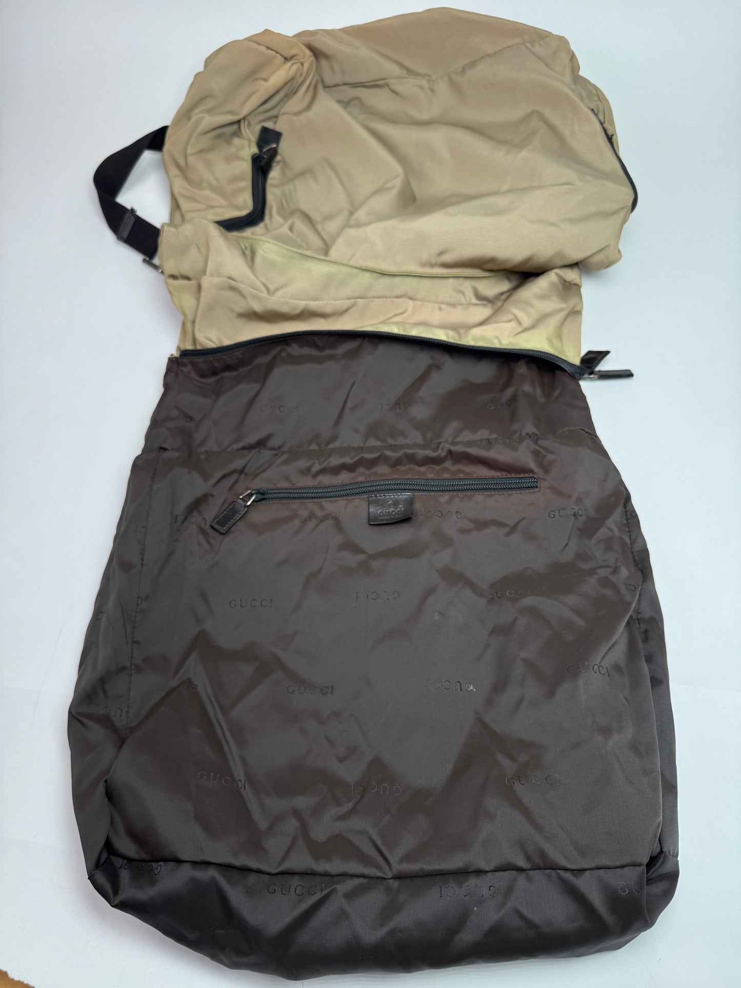 Sac en toile Gucci vintage kaki marron