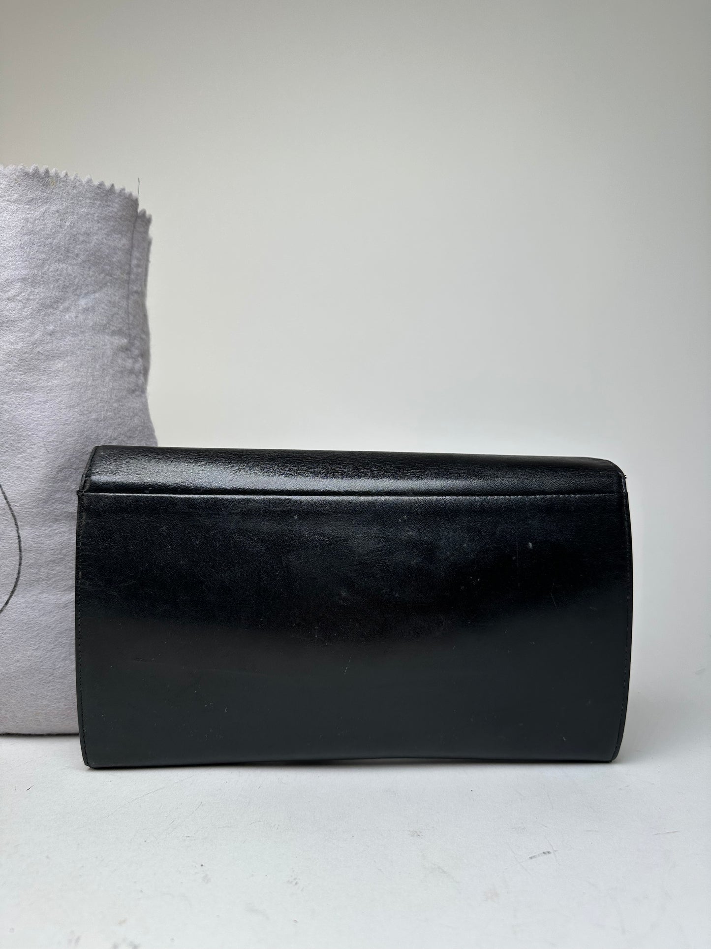 Vintage Dior Clutch Leather Black