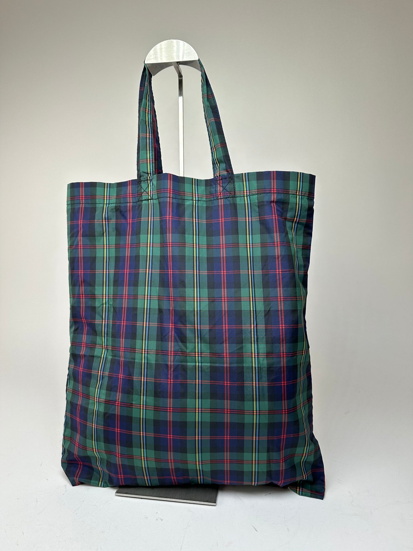 Vintage Comme des Garçons Nylon Tartan Tote Bag Green